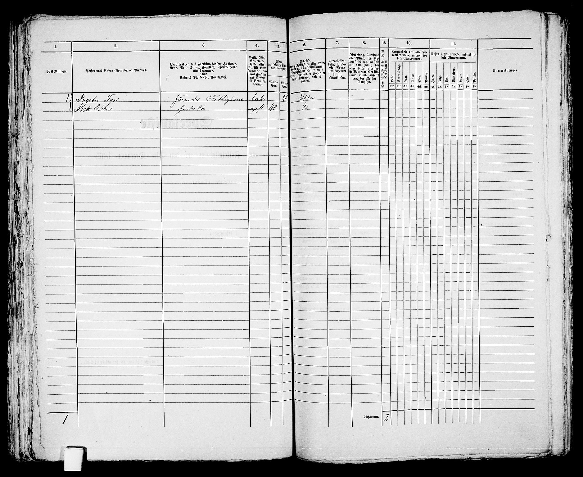 RA, 1865 census for Skien, 1865, p. 1028