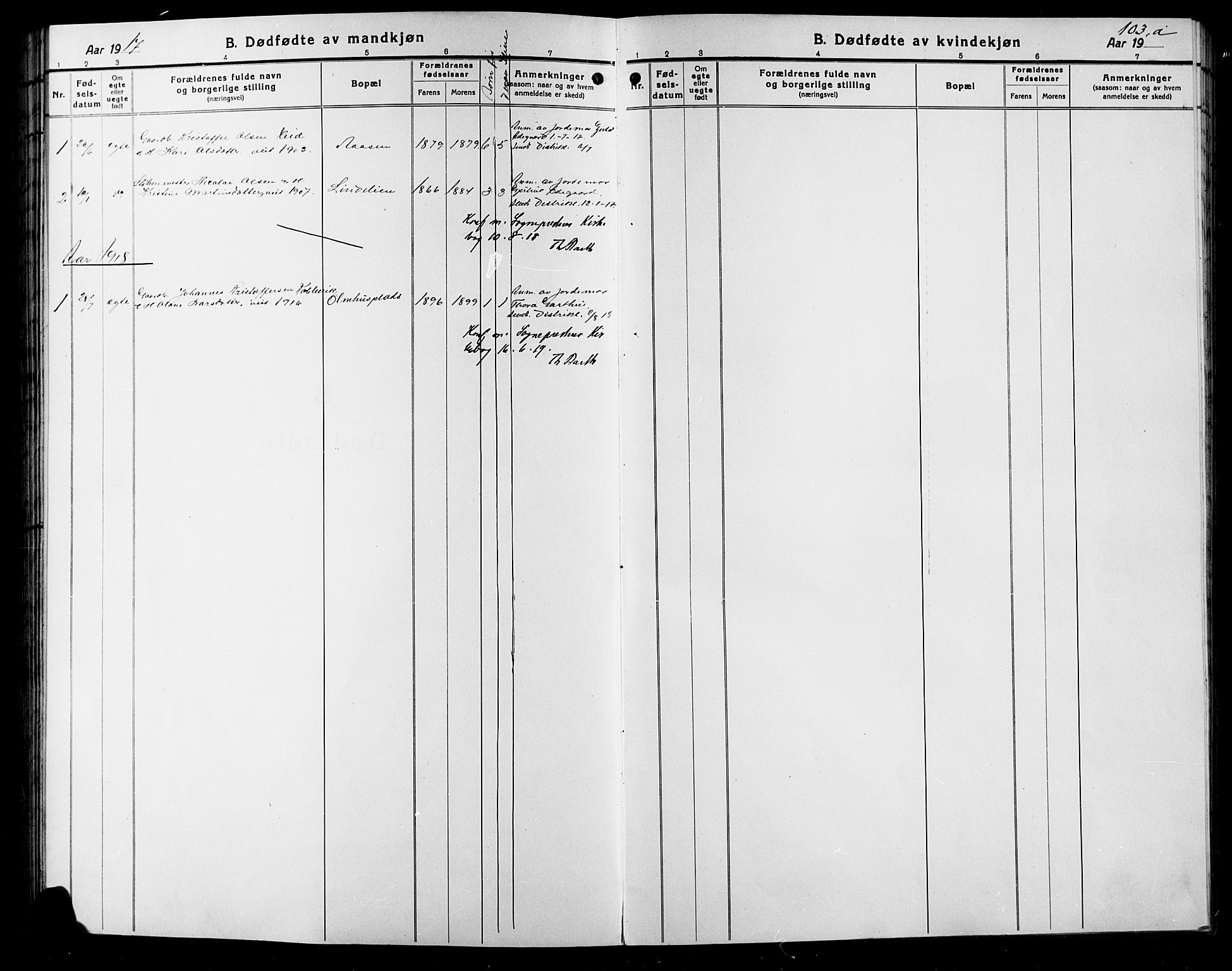 Sør-Aurdal prestekontor, AV/SAH-PREST-128/H/Ha/Hab/L0009: Parish register (copy) no. 9, 1894-1924, p. 103b