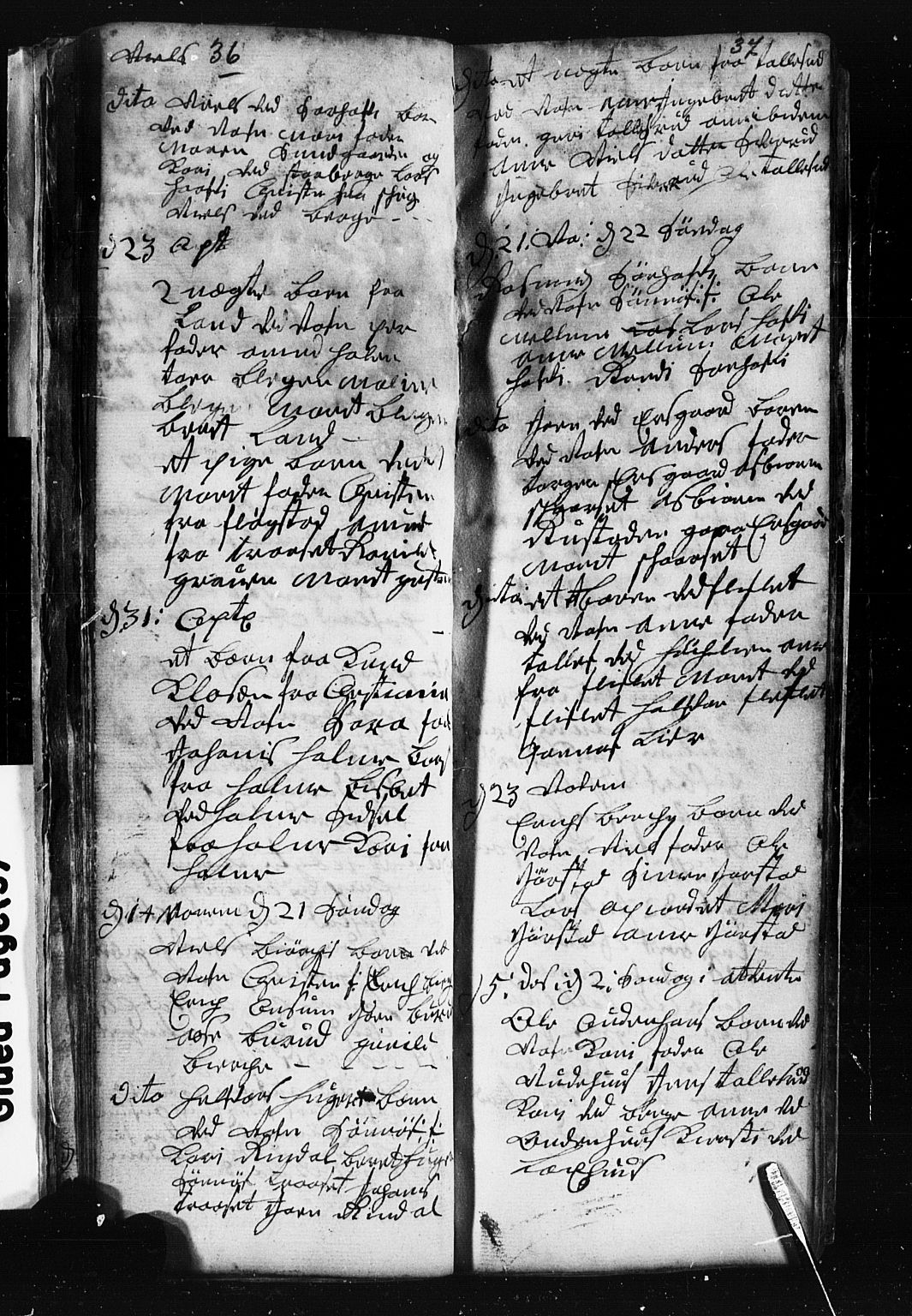 Fåberg prestekontor, AV/SAH-PREST-086/H/Ha/Hab/L0001: Parish register (copy) no. 1, 1727-1767, p. 36-37
