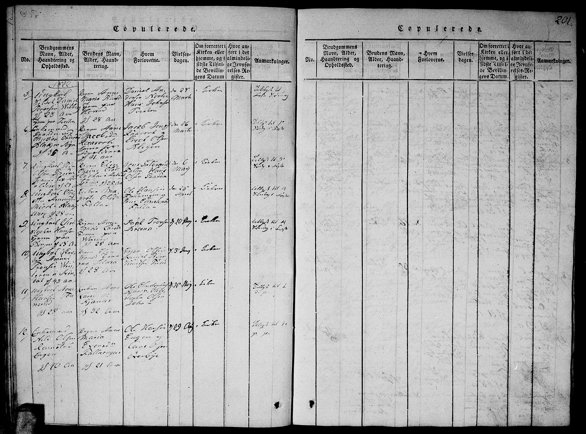 Fet prestekontor Kirkebøker, AV/SAO-A-10370a/G/Ga/L0001: Parish register (copy) no. I 1, 1815-1842, p. 201