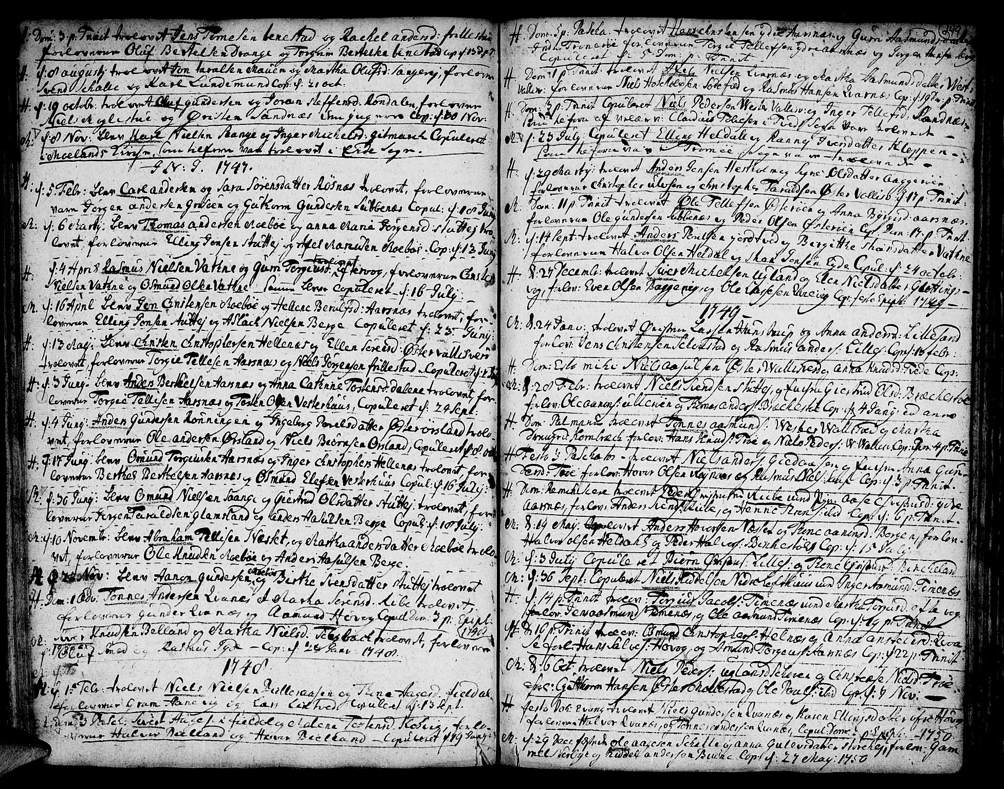 Vestre Moland sokneprestkontor, SAK/1111-0046/F/Fa/Fab/L0001: Parish register (official) no. A 1, 1687-1760, p. 149