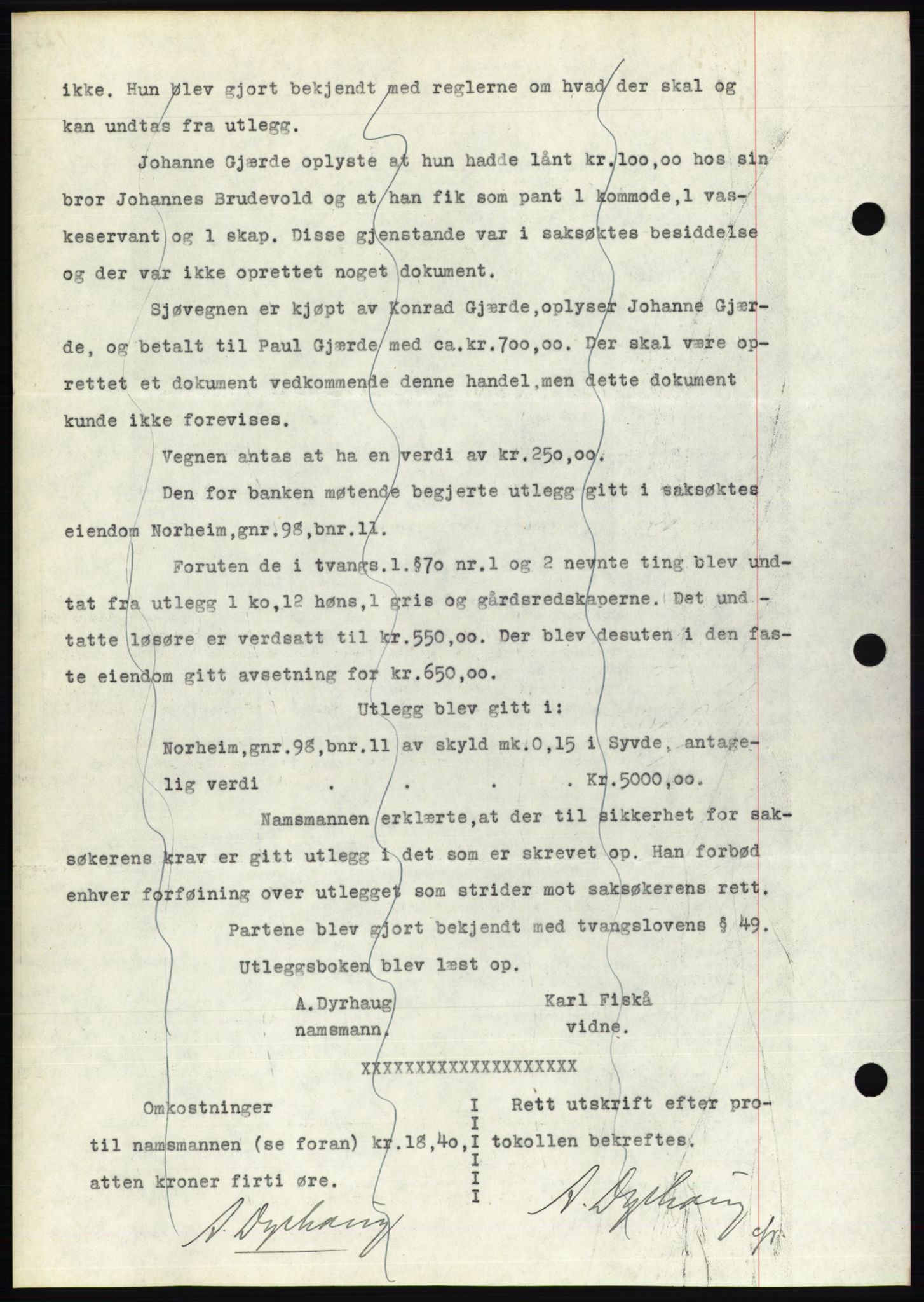 Søre Sunnmøre sorenskriveri, AV/SAT-A-4122/1/2/2C/L0052: Mortgage book no. 46, 1931-1931, Deed date: 21.03.1931