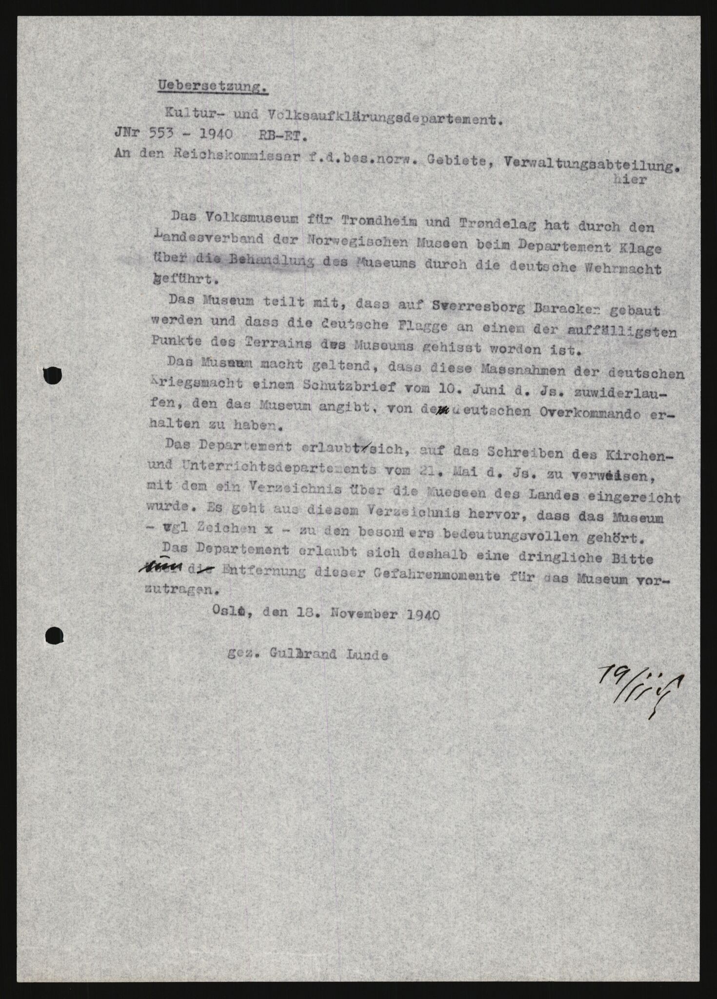 Forsvarets Overkommando. 2 kontor. Arkiv 11.4. Spredte tyske arkivsaker, AV/RA-RAFA-7031/D/Dar/Darb/L0013: Reichskommissariat - Hauptabteilung Vervaltung, 1917-1942, p. 1369