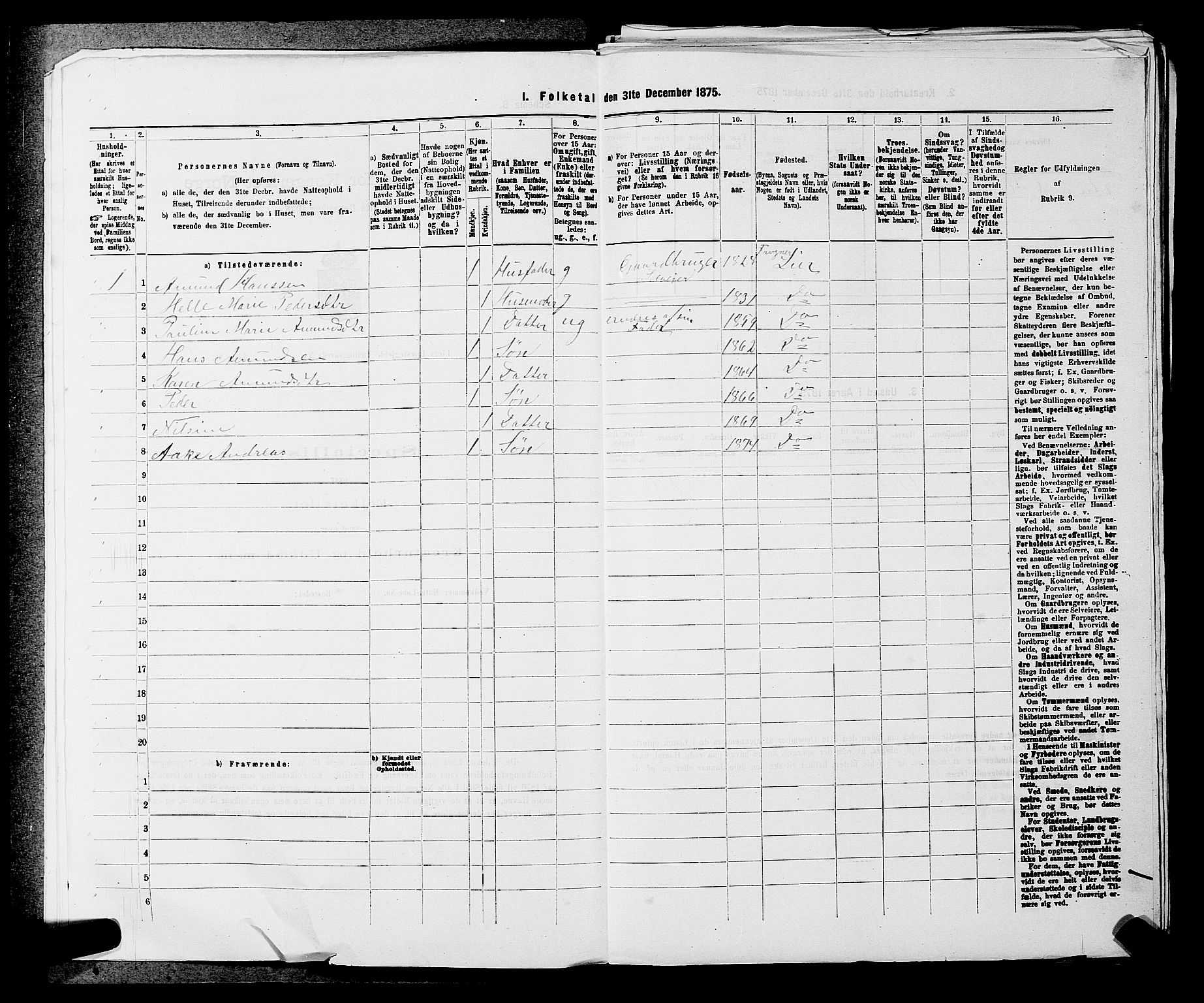 SAKO, 1875 census for 0626P Lier, 1875, p. 944