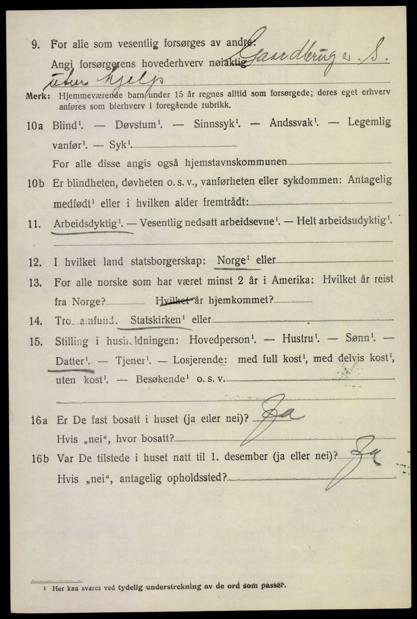 SAKO, 1920 census for Bø (Telemark), 1920, p. 2823