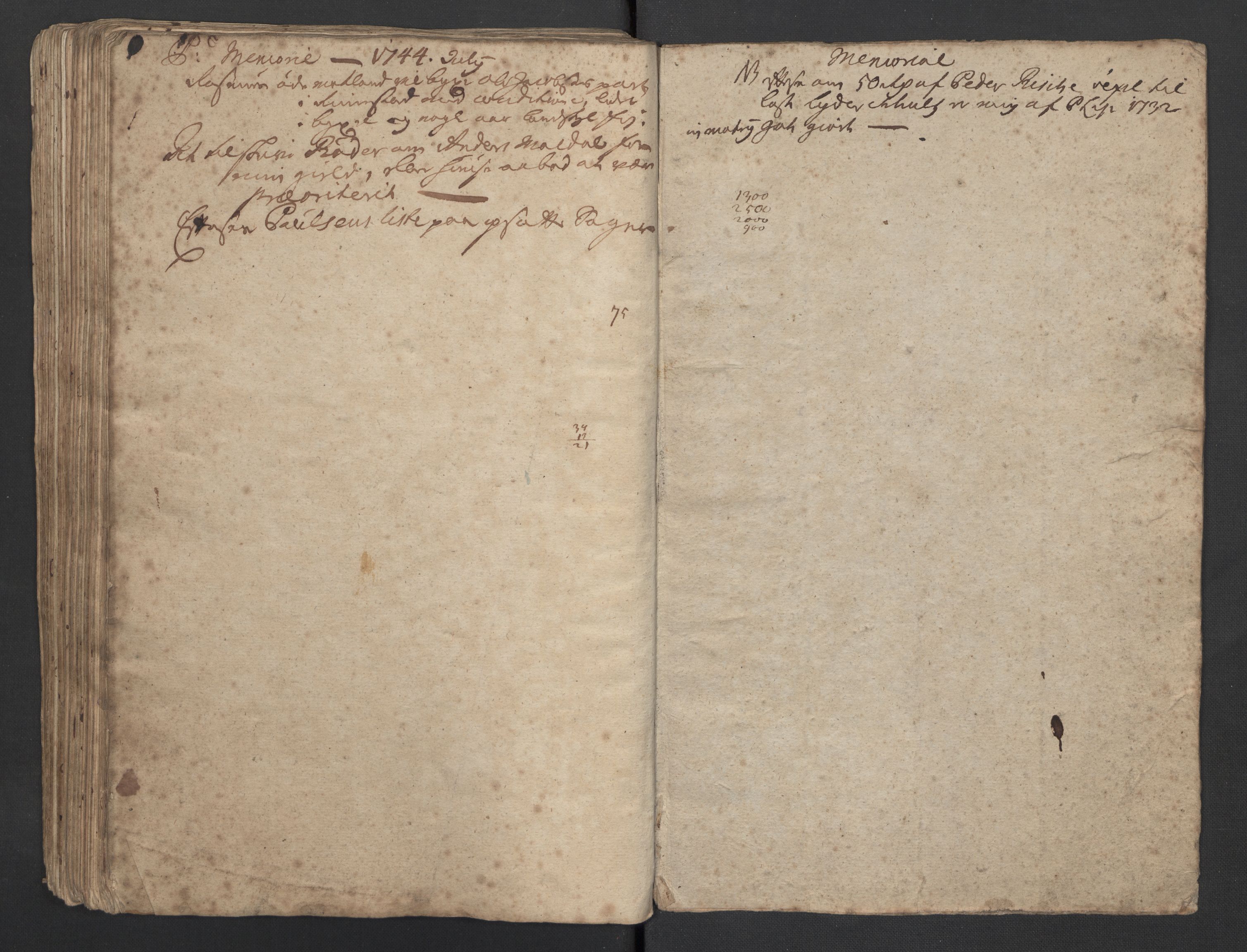Pa 0119 - Smith, Lauritz Andersen og Lauritz Lauritzen, SAST/A-100231/O/L0001: Kopibøker m.m., 1740-1745, p. 164