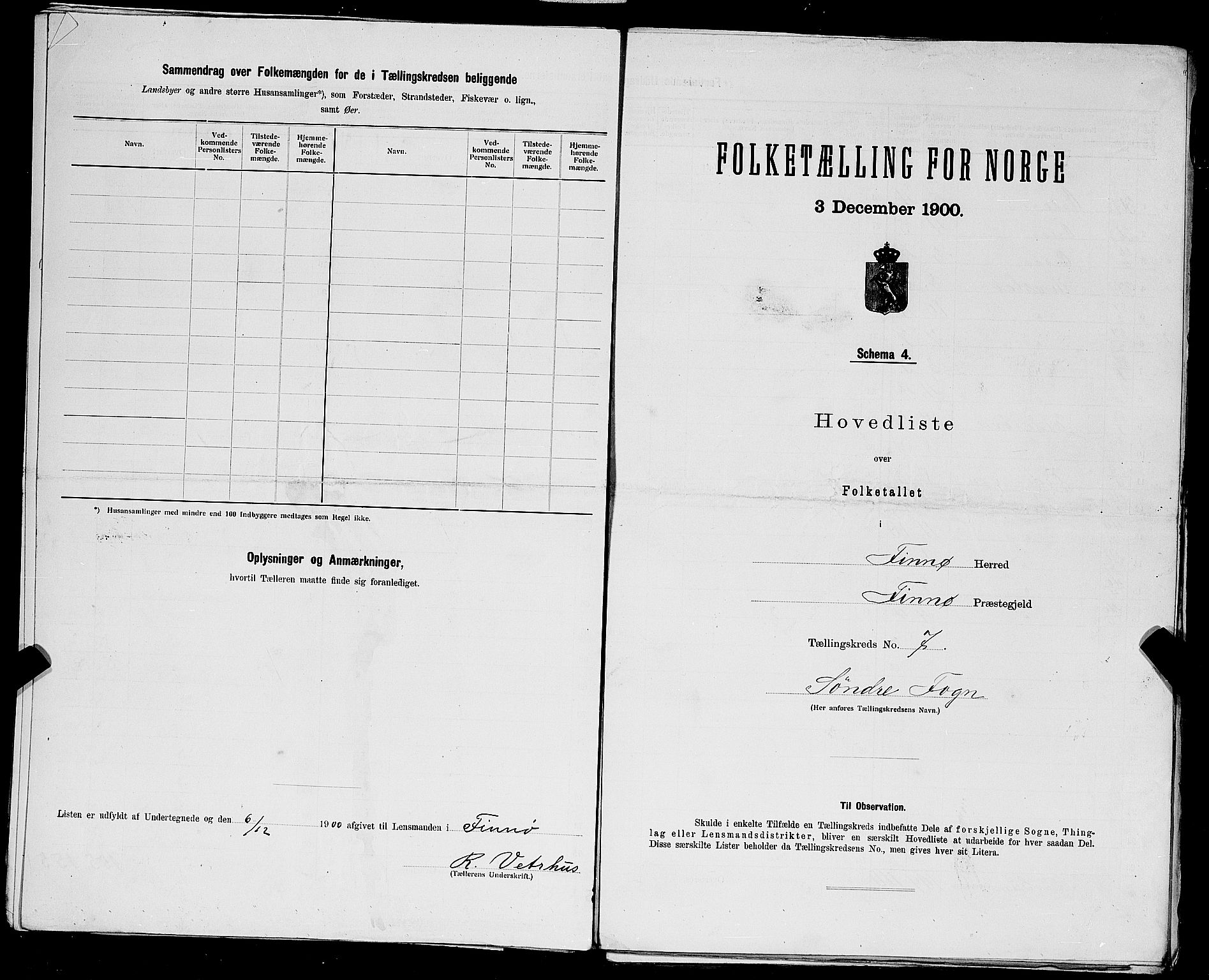 SAST, 1900 census for Finnøy, 1900, p. 26