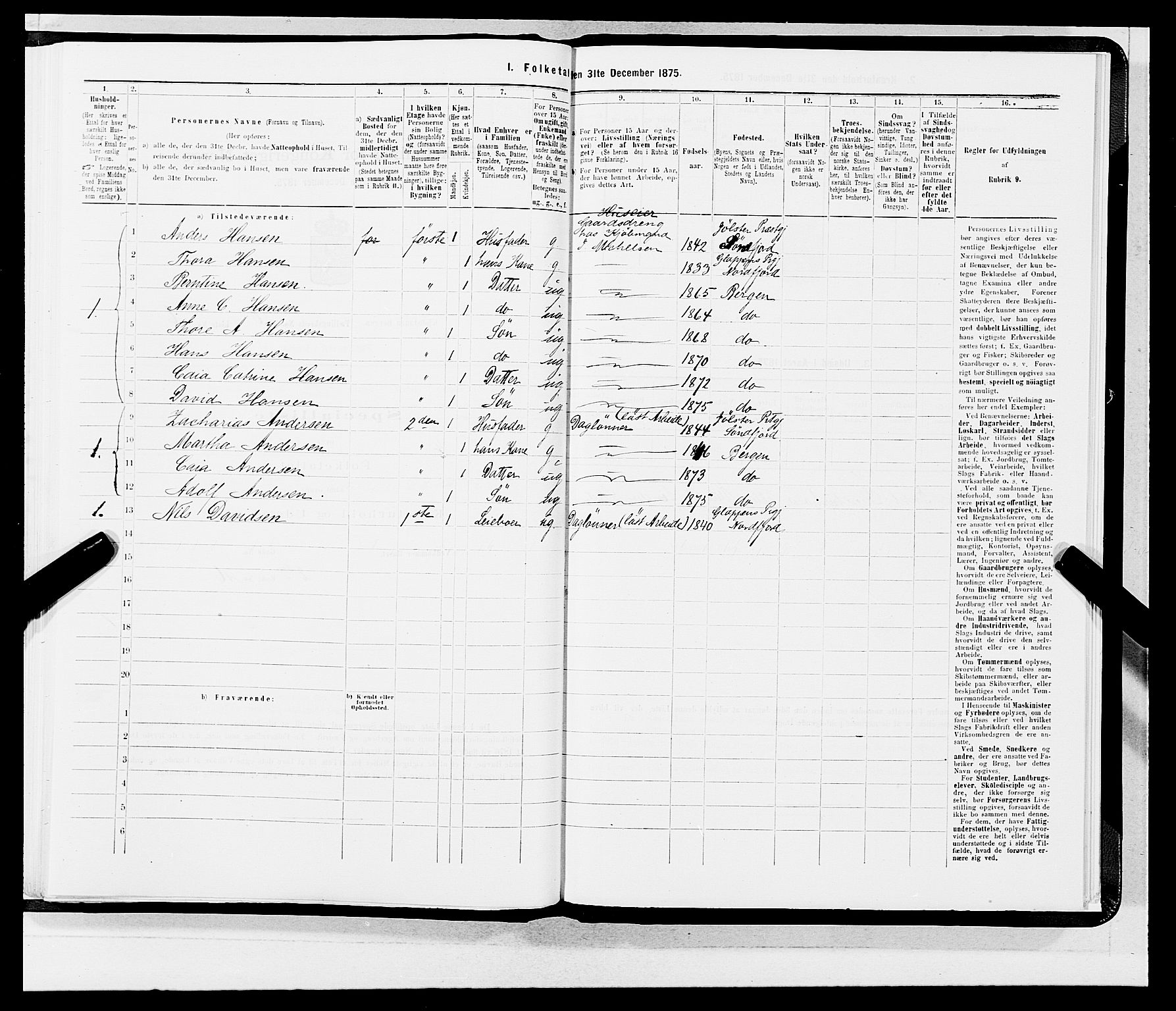 SAB, 1875 census for 1301 Bergen, 1875, p. 475