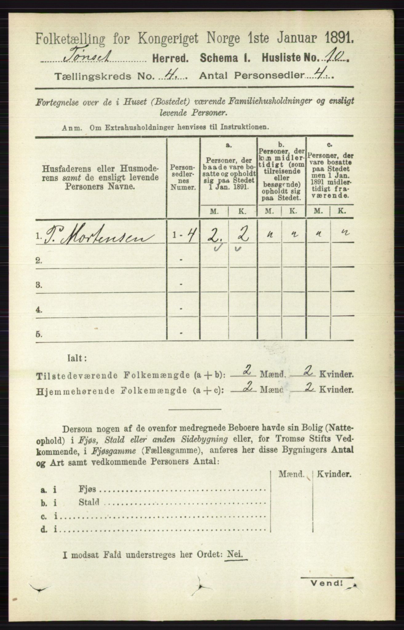 RA, 1891 census for 0437 Tynset, 1891, p. 740