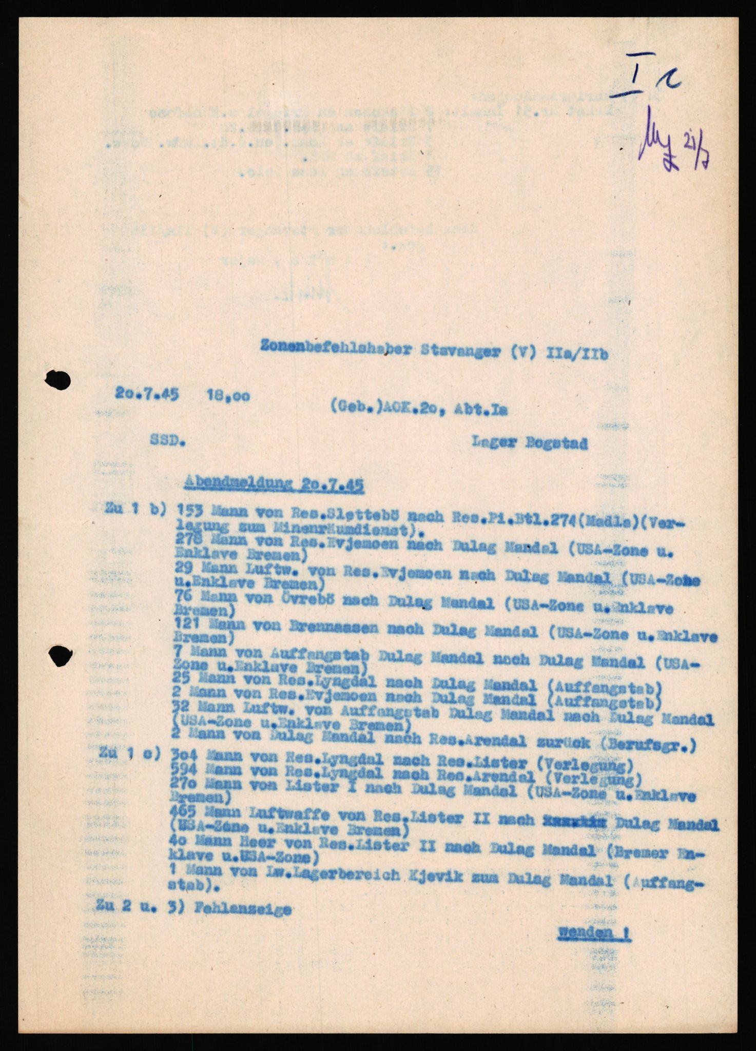 Deutscher Oberbefehlshaber Norwegen (DOBN), AV/RA-RAFA-2197/D/Dl/L0119: DB Zone Stavanger Abt. Ic, 1945, p. 334