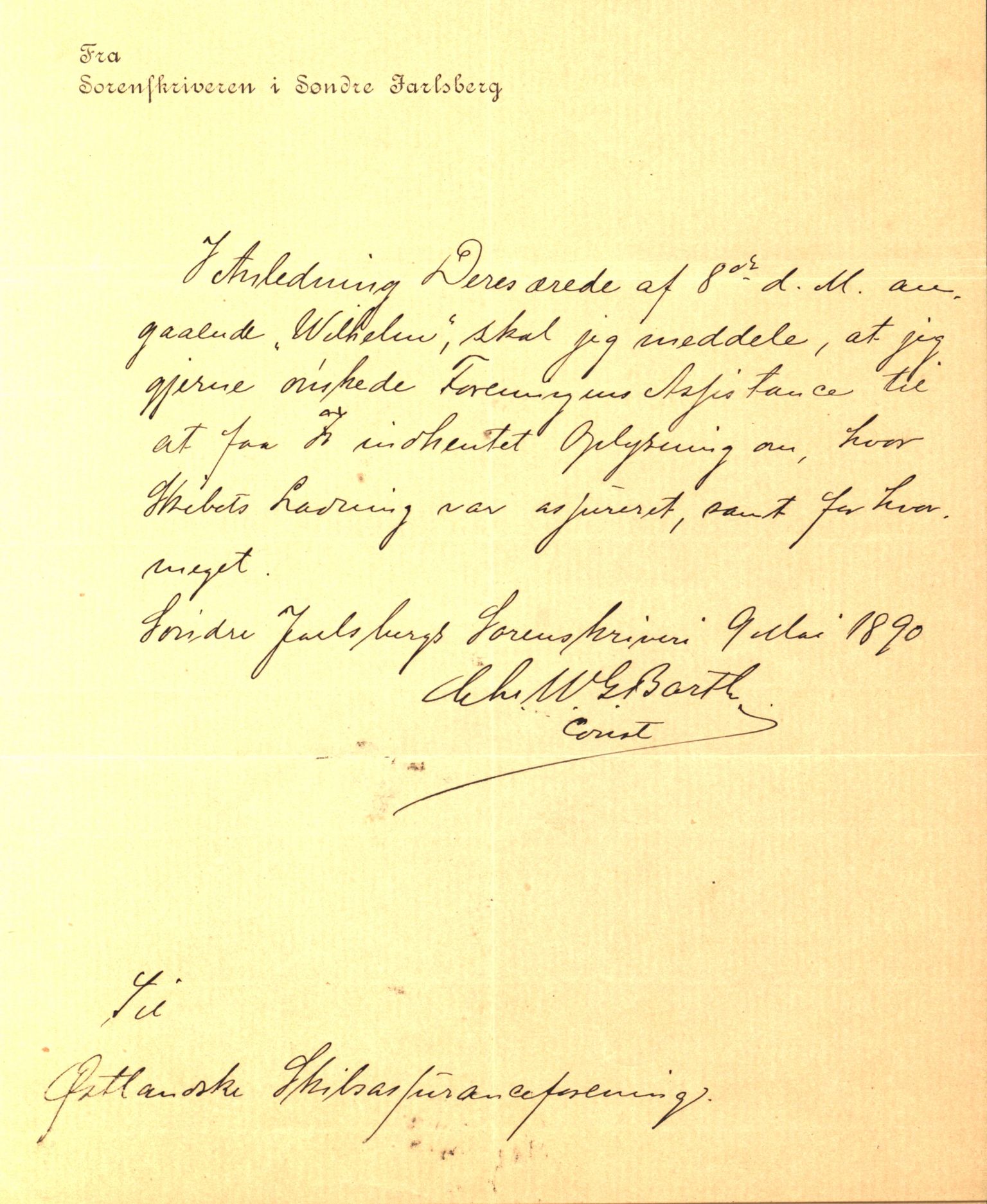 Pa 63 - Østlandske skibsassuranceforening, VEMU/A-1079/G/Ga/L0023/0008: Havaridokumenter / Immanuel, Wilhelm, Tobine, Diaz, Esmeralda, Tjømø, 1889, p. 37