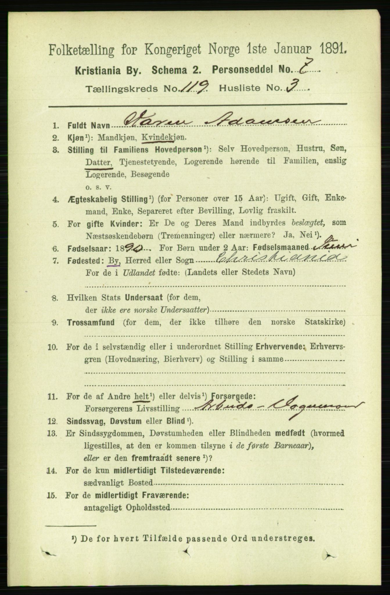 RA, 1891 census for 0301 Kristiania, 1891, p. 63778