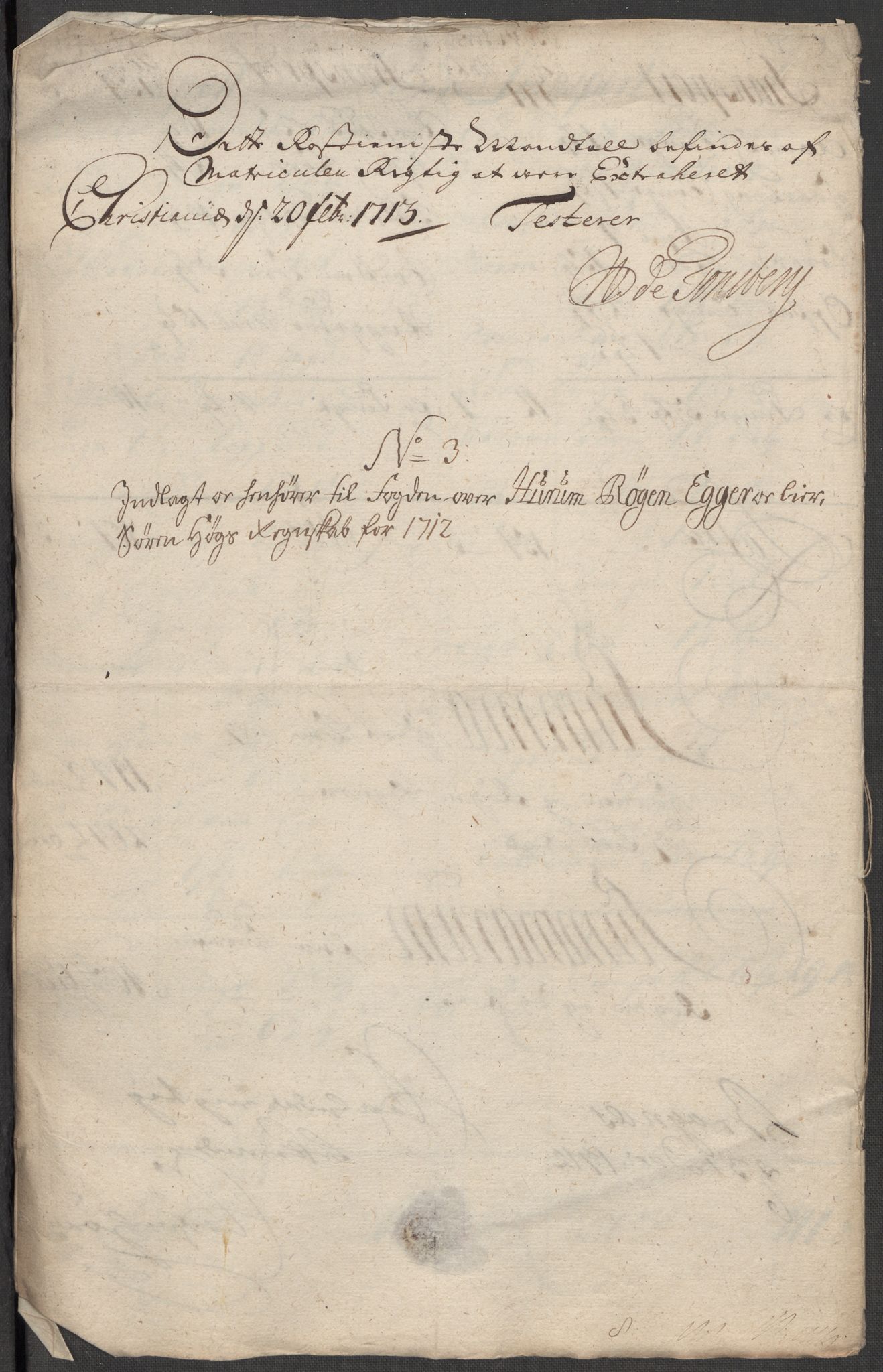 Rentekammeret inntil 1814, Reviderte regnskaper, Fogderegnskap, RA/EA-4092/R31/L1707: Fogderegnskap Hurum, Røyken, Eiker, Lier og Buskerud, 1712, p. 170