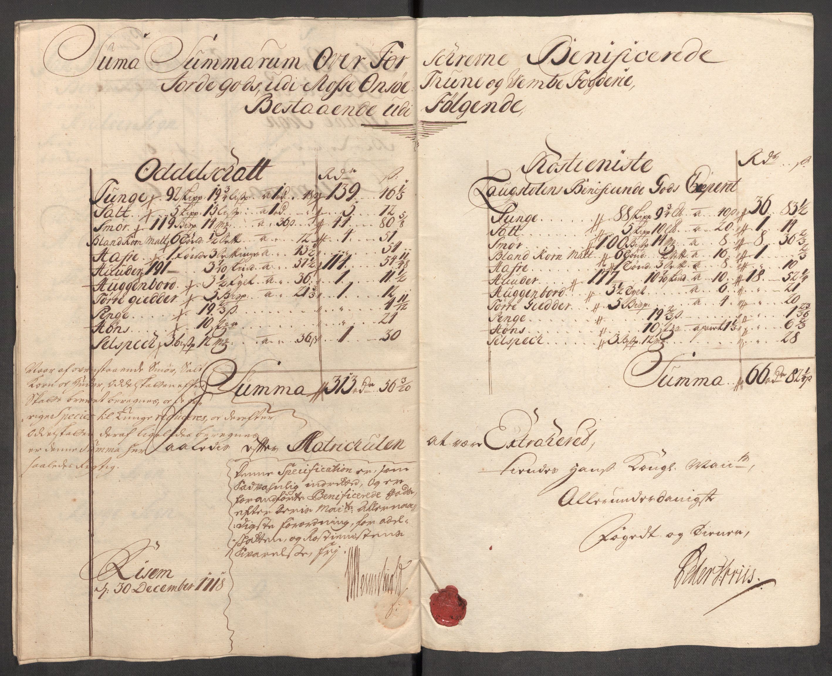 Rentekammeret inntil 1814, Reviderte regnskaper, Fogderegnskap, AV/RA-EA-4092/R04/L0143: Fogderegnskap Moss, Onsøy, Tune, Veme og Åbygge, 1718, p. 33