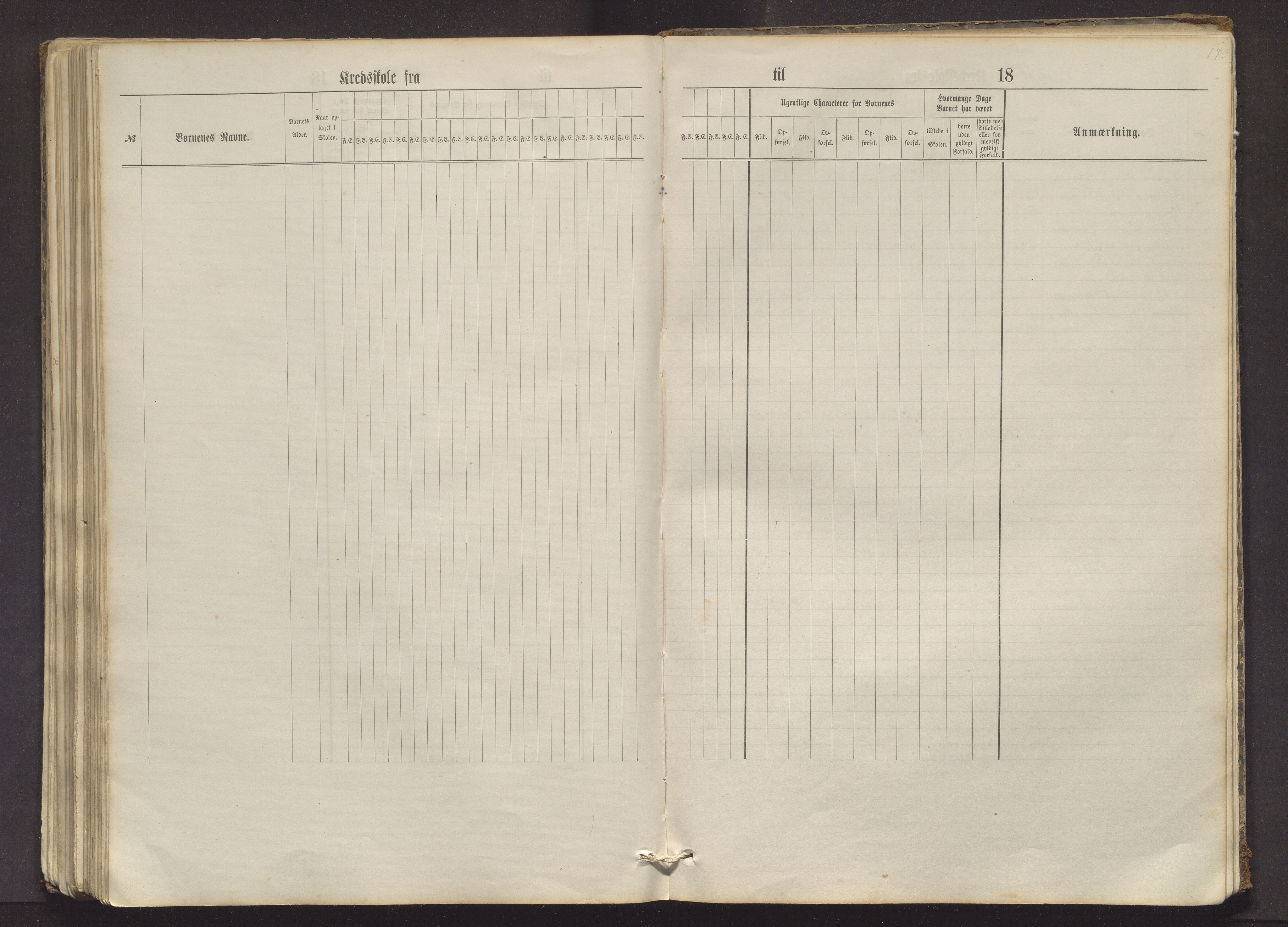 Moster kommune. Barneskulane, IKAH/1218b-231/F/Fb/L0002: Skuleprotokoll for Foldrøy, Håvik, Børsøy, Spissøy og Grutle skular, 1867-1886, p. 173