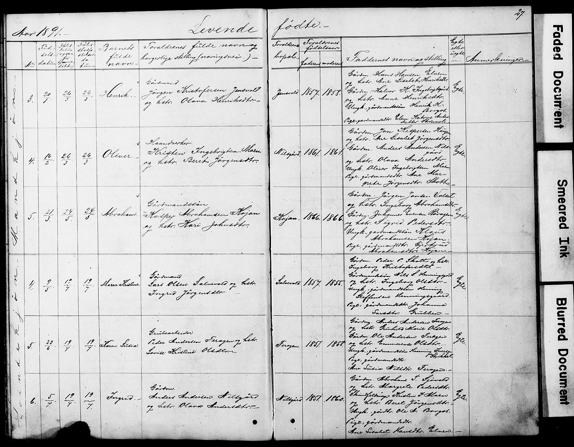 Ministerialprotokoller, klokkerbøker og fødselsregistre - Sør-Trøndelag, SAT/A-1456/683/L0949: Parish register (copy) no. 683C01, 1880-1896, p. 27