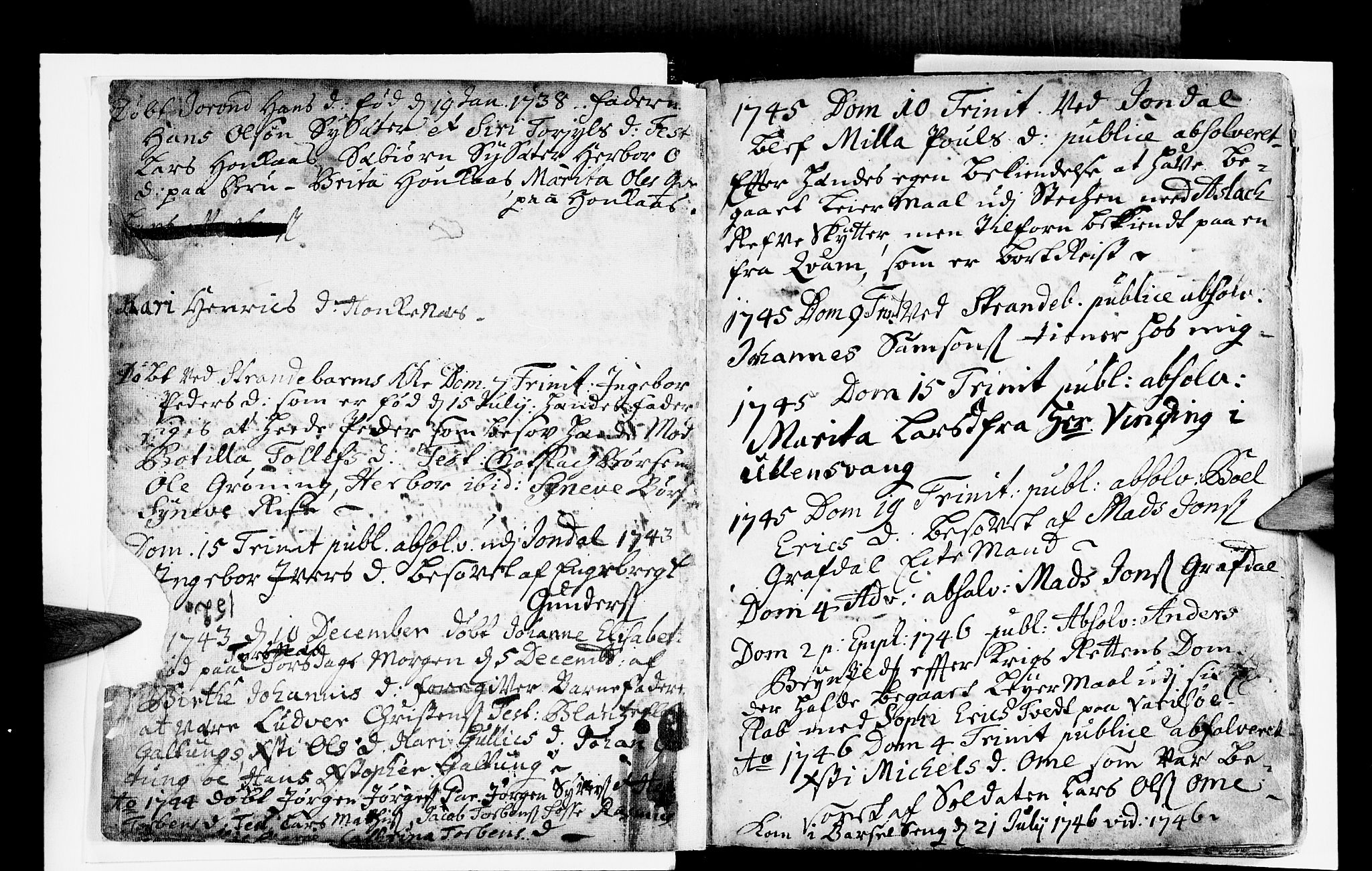 Strandebarm sokneprestembete, AV/SAB-A-78401/H/Haa: Parish register (official) no. A 2 /1, 1727-1750