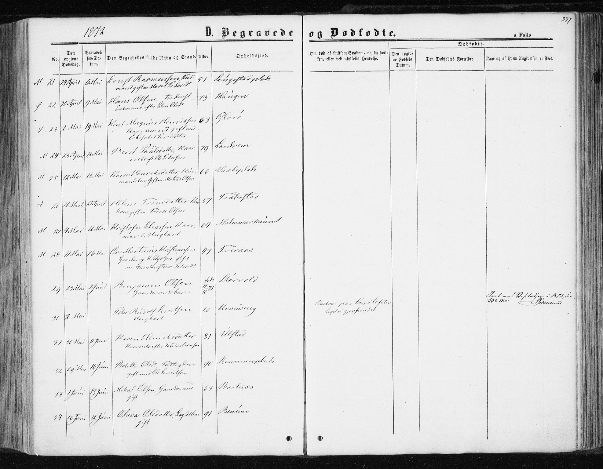 Ministerialprotokoller, klokkerbøker og fødselsregistre - Nord-Trøndelag, SAT/A-1458/741/L0394: Parish register (official) no. 741A08, 1864-1877, p. 337