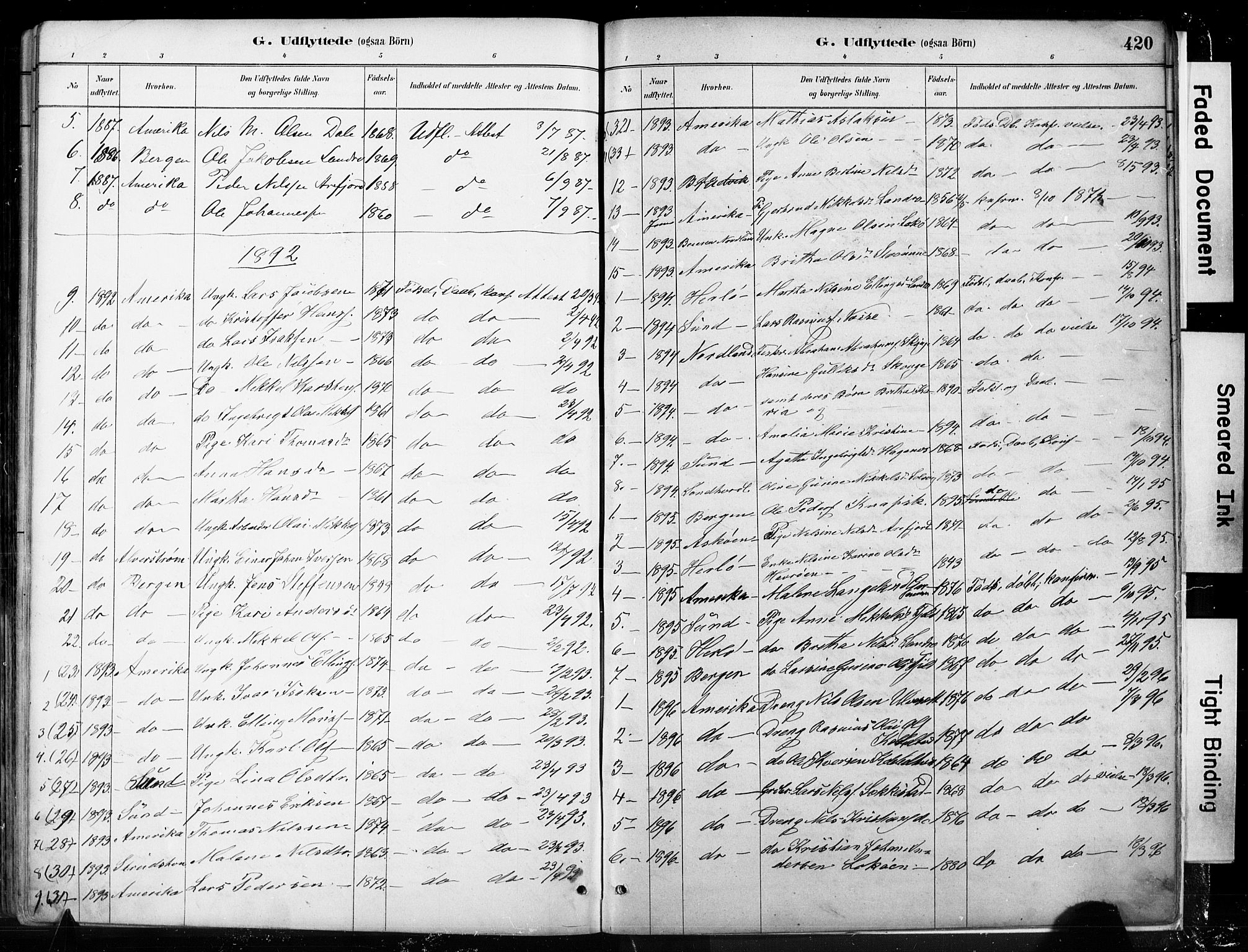 Fjell sokneprestembete, SAB/A-75301/H/Hab: Parish register (copy) no. A 4, 1880-1899, p. 420