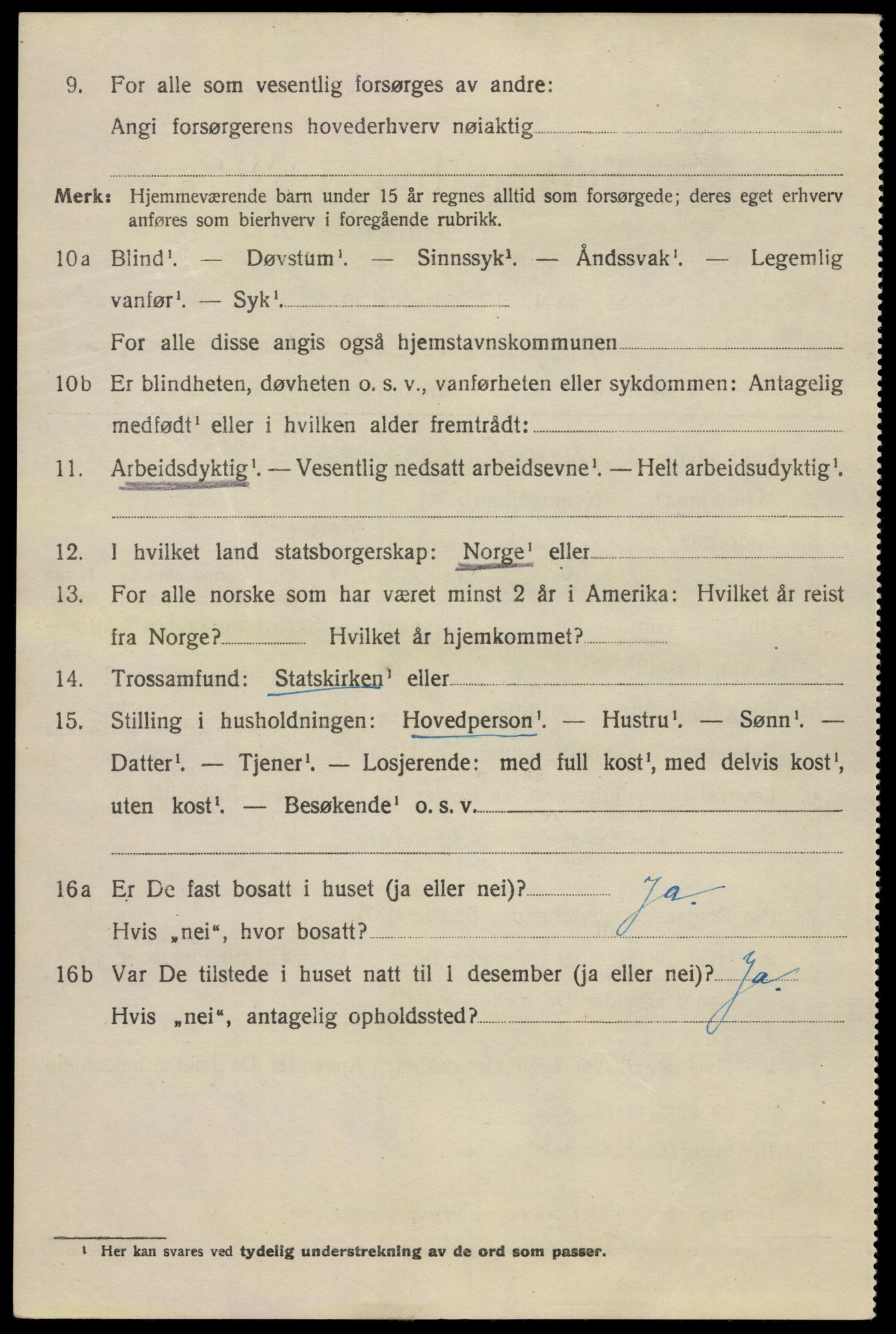 SAO, 1920 census for Drøbak, 1920, p. 2696