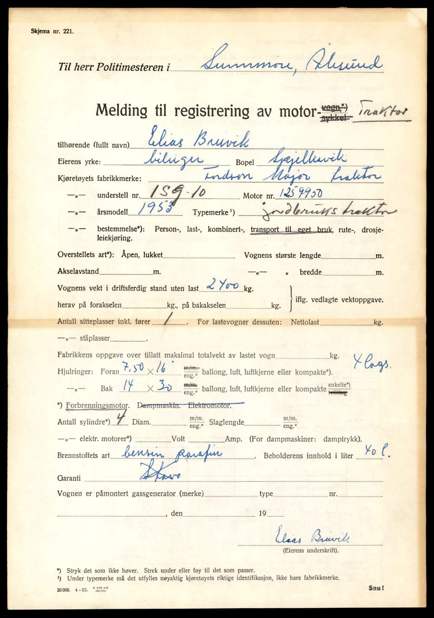 Møre og Romsdal vegkontor - Ålesund trafikkstasjon, AV/SAT-A-4099/F/Fe/L0033: Registreringskort for kjøretøy T 12151 - T 12474, 1927-1998, p. 3319