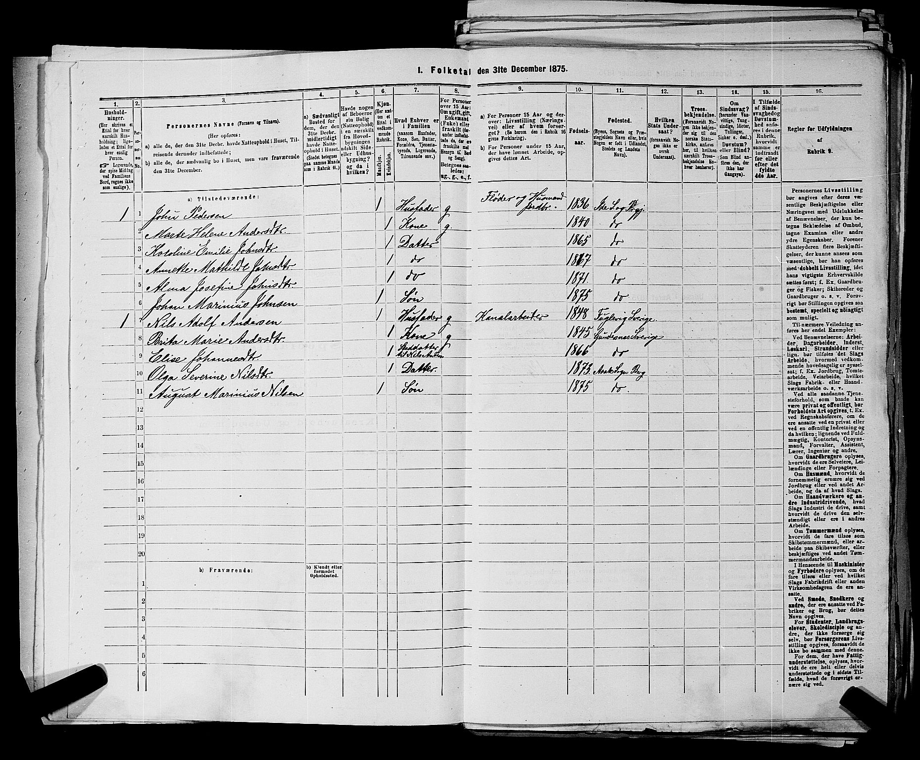 RA, 1875 census for 0117P Idd, 1875, p. 41