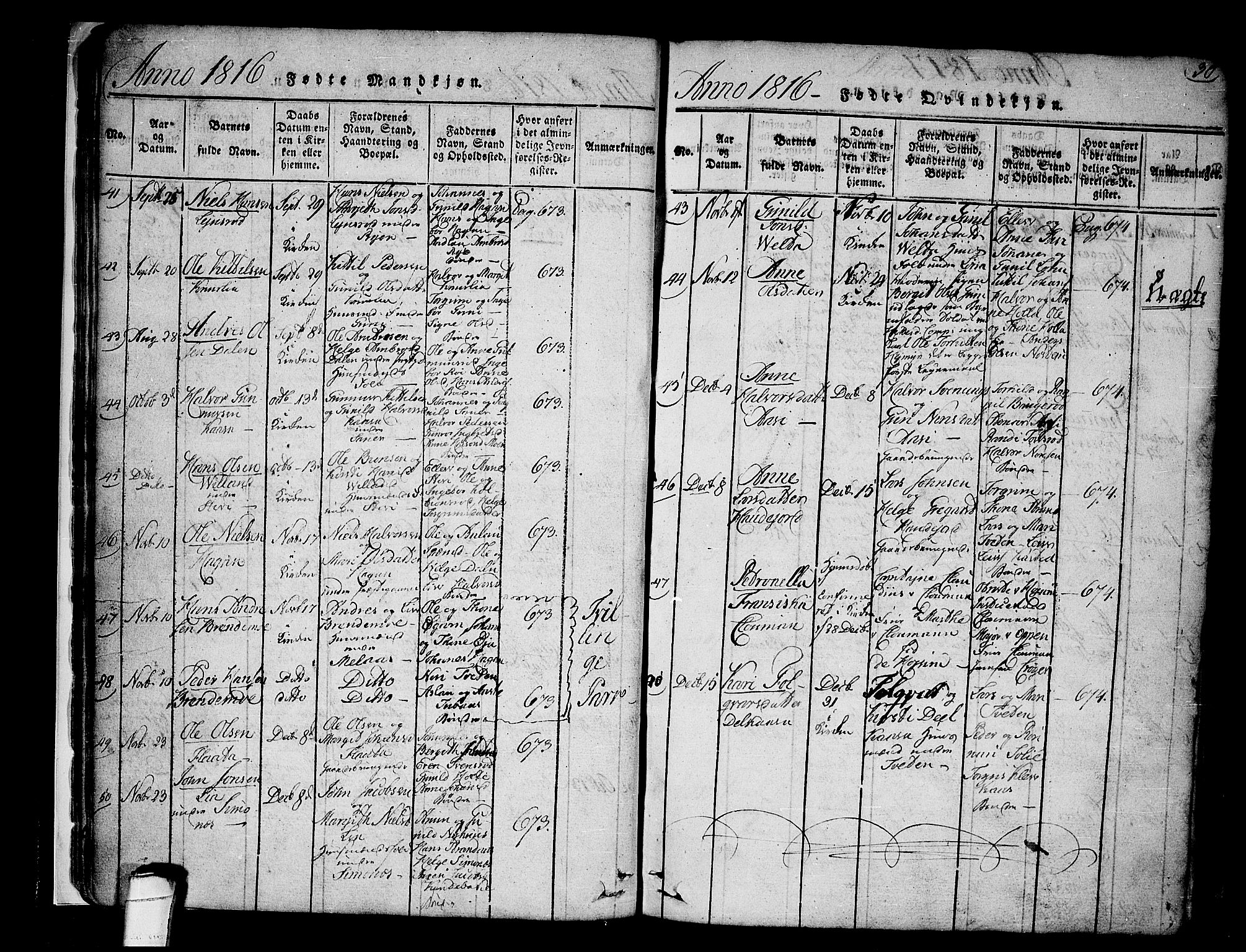 Heddal kirkebøker, SAKO/A-268/F/Fa/L0005: Parish register (official) no. I 5, 1814-1837, p. 29-30