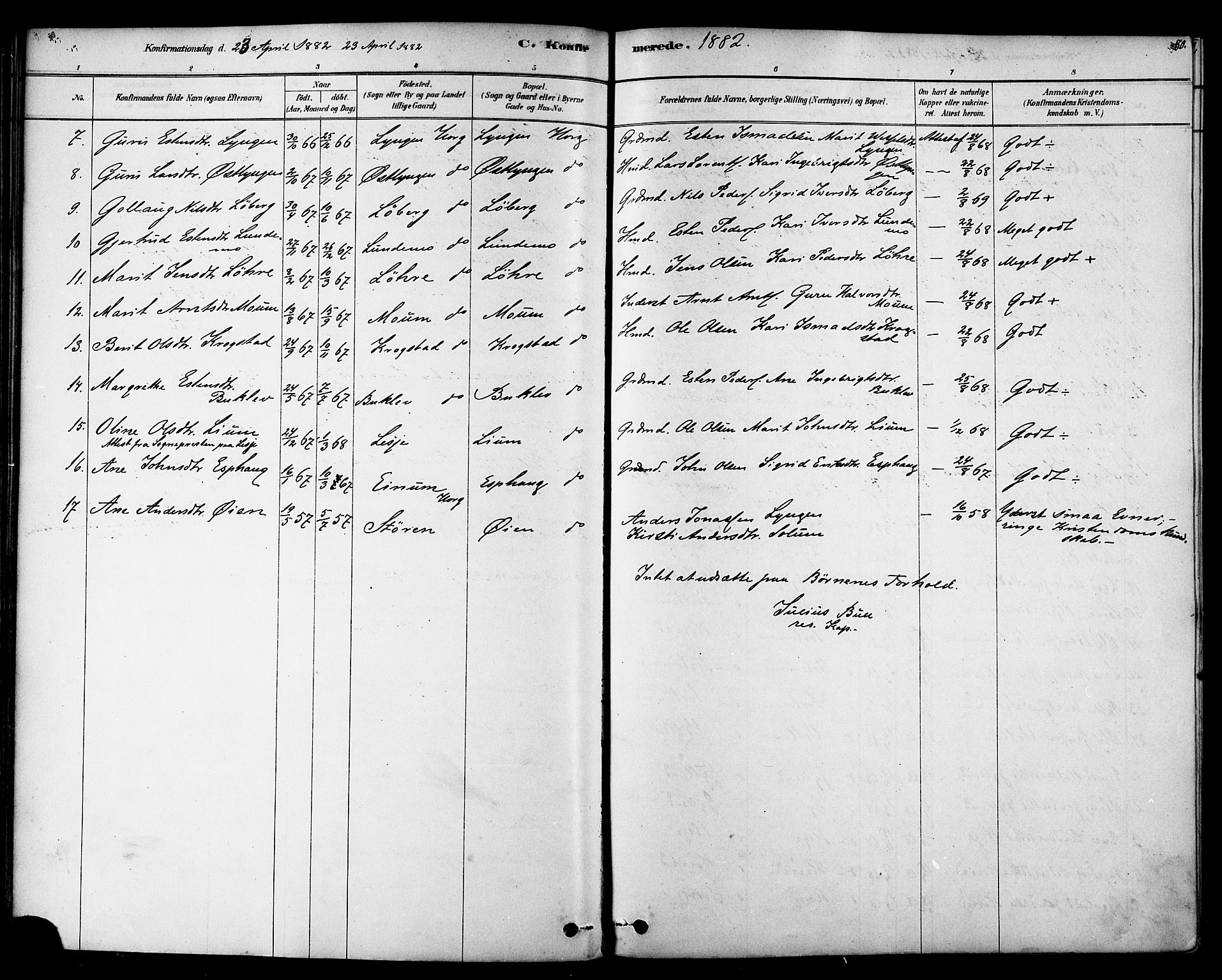 Ministerialprotokoller, klokkerbøker og fødselsregistre - Sør-Trøndelag, AV/SAT-A-1456/692/L1105: Parish register (official) no. 692A05, 1878-1890, p. 80