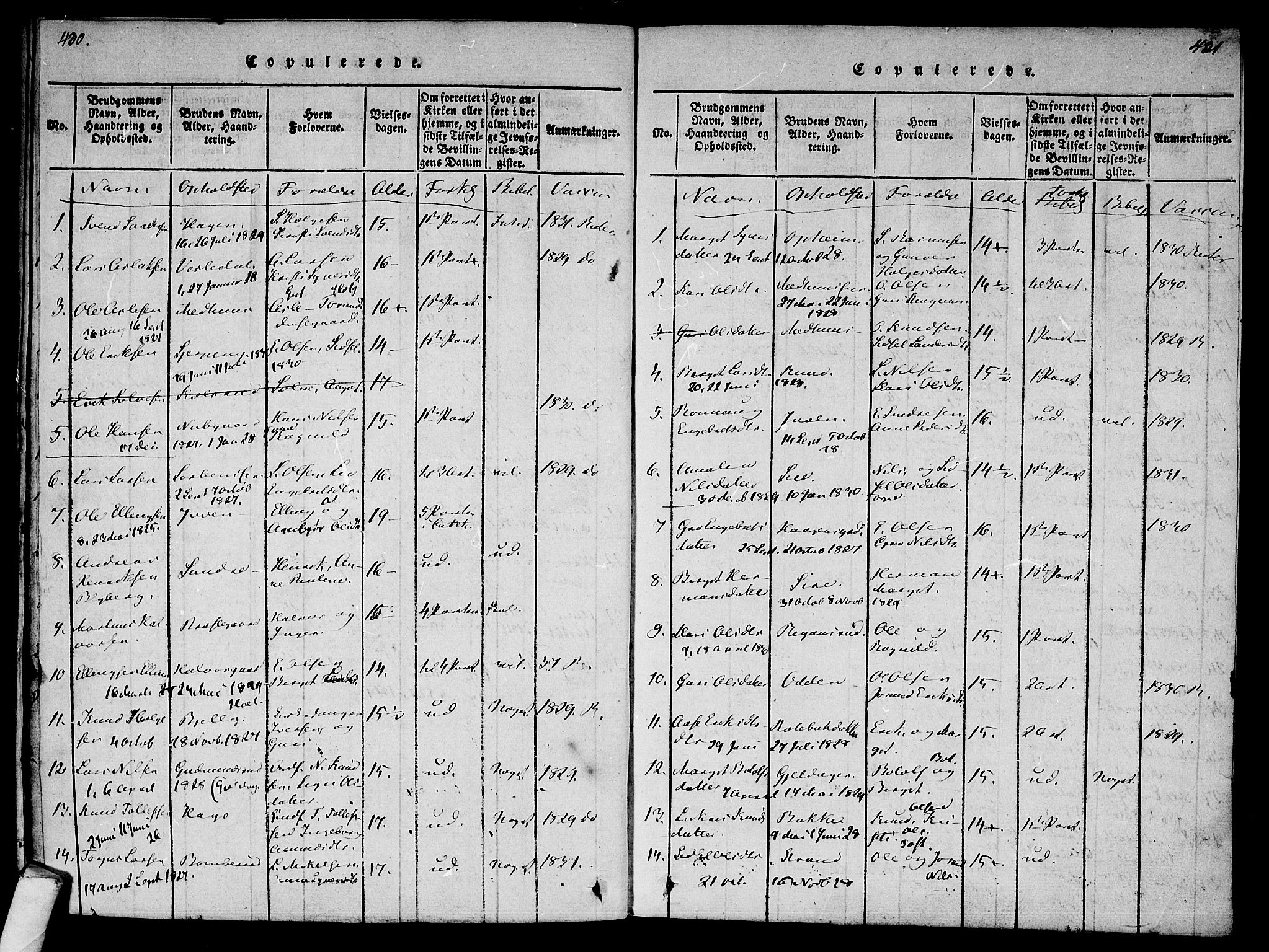 Ål kirkebøker, AV/SAKO-A-249/F/Fa/L0004: Parish register (official) no. I 4, 1815-1825, p. 430-431