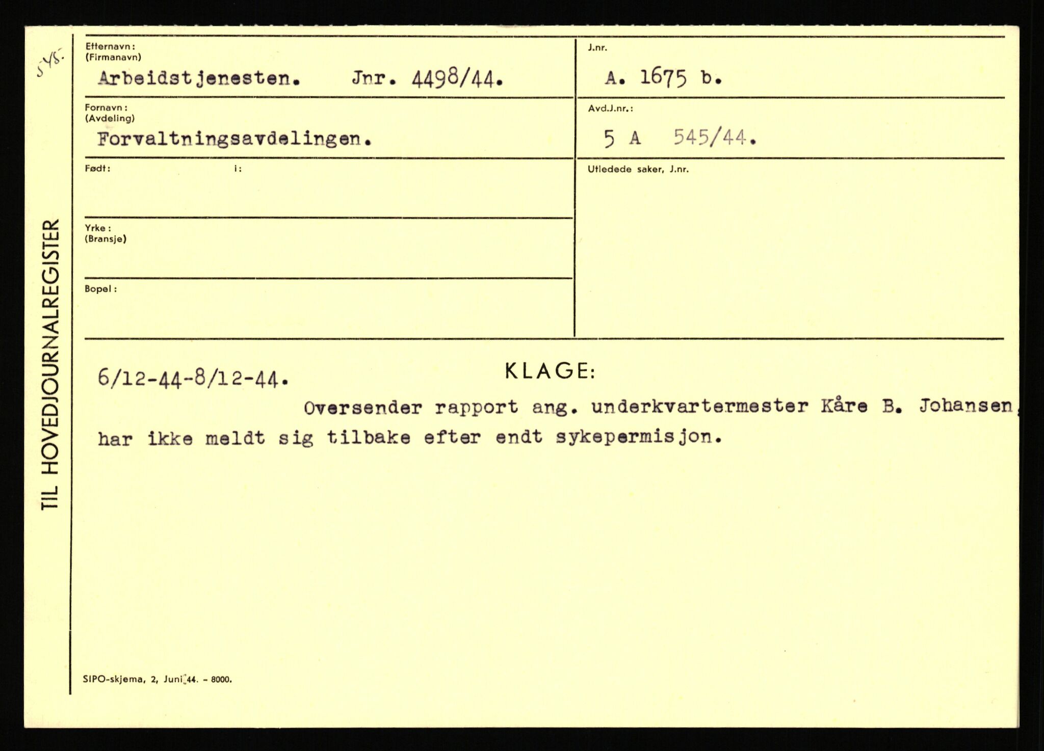 Statspolitiet - Hovedkontoret / Osloavdelingen, AV/RA-S-1329/C/Ca/L0001: Aabakken - Armann, 1943-1945, p. 5278