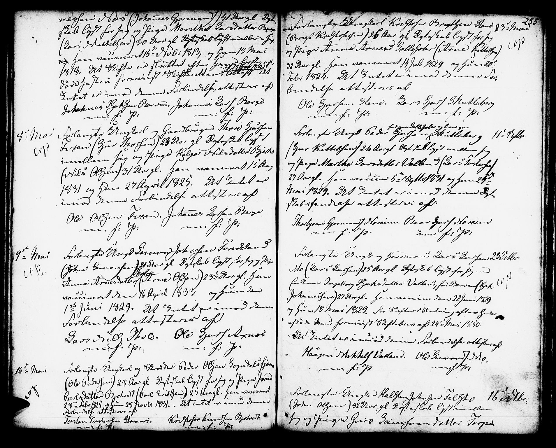 Kvam sokneprestembete, AV/SAB-A-76201/H/Haa: Parish register (official) no. A 5, 1796-1832, p. 255