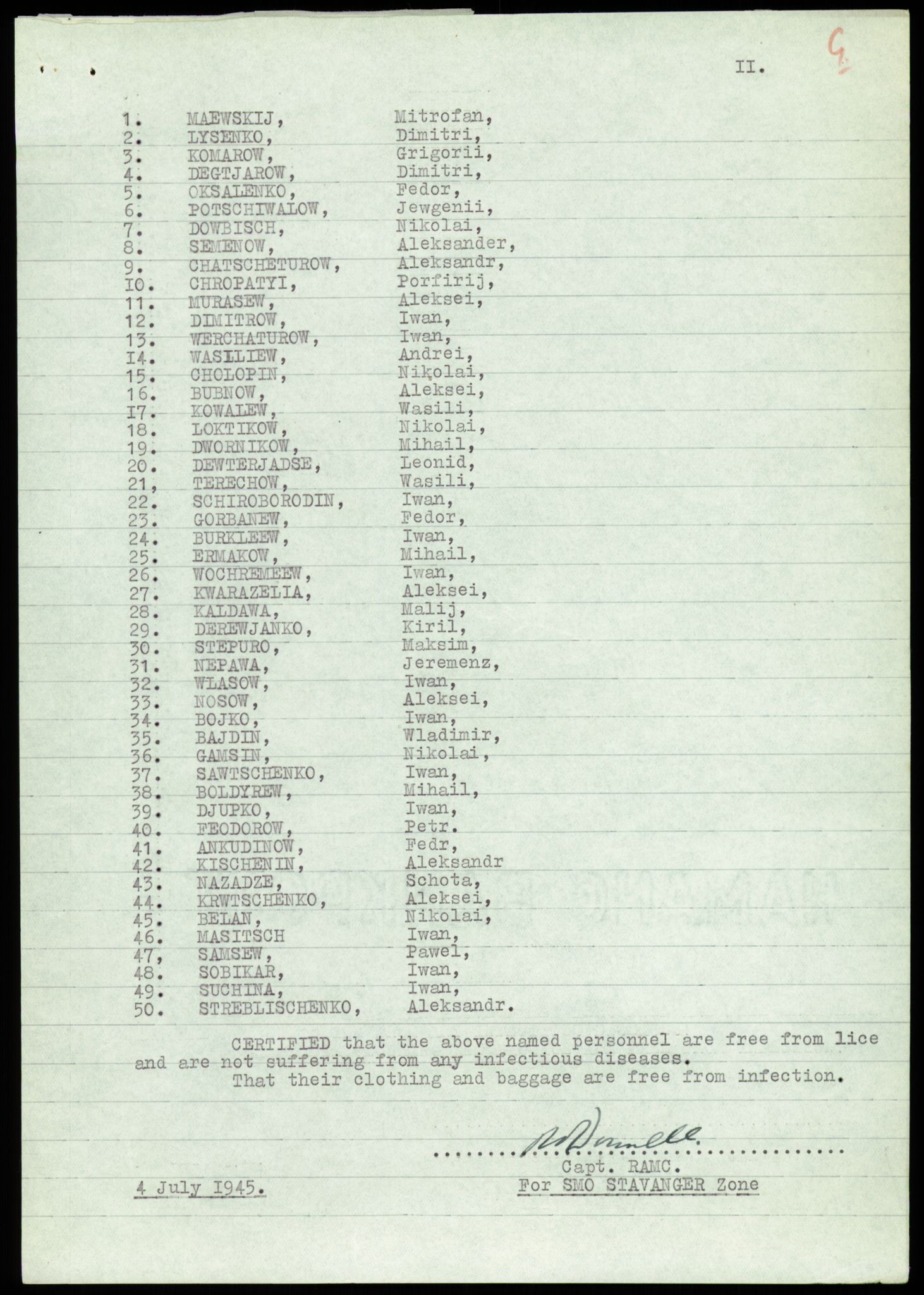 Flyktnings- og fangedirektoratet, Repatrieringskontoret, AV/RA-S-1681/D/Db/L0022: Displaced Persons (DPs) og sivile tyskere, 1945-1948, p. 510