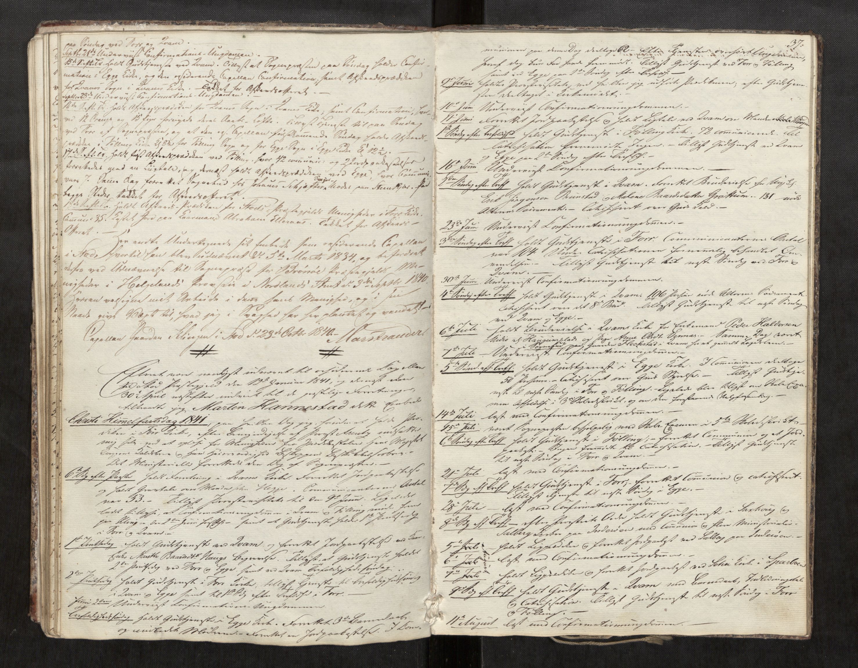 Stod sokneprestkontor, SAT/A-1164/2/I/I1/I1d/L0001: Curate's parish register no. 1, 1827-1849, p. 37
