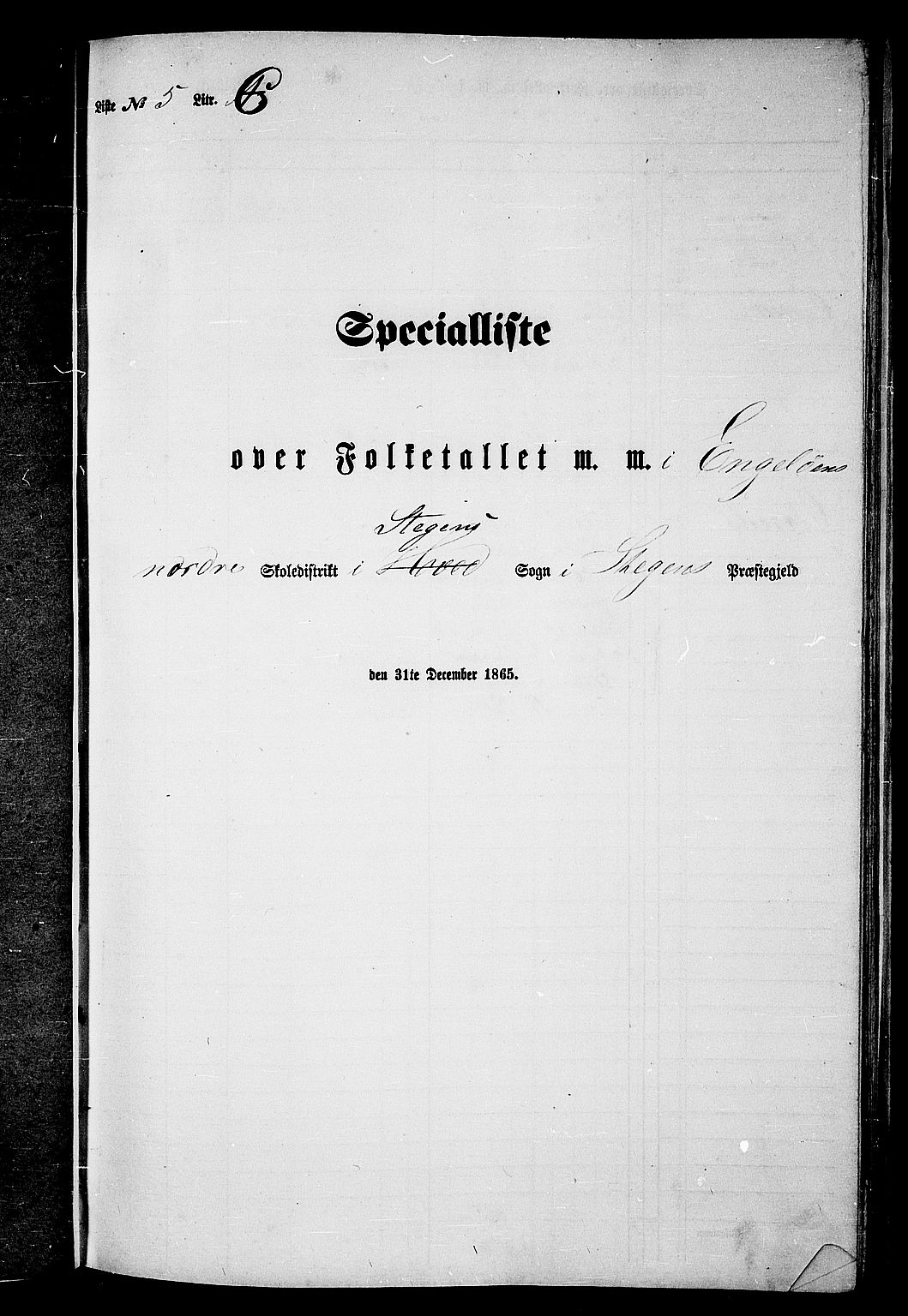 RA, 1865 census for Steigen, 1865, p. 85