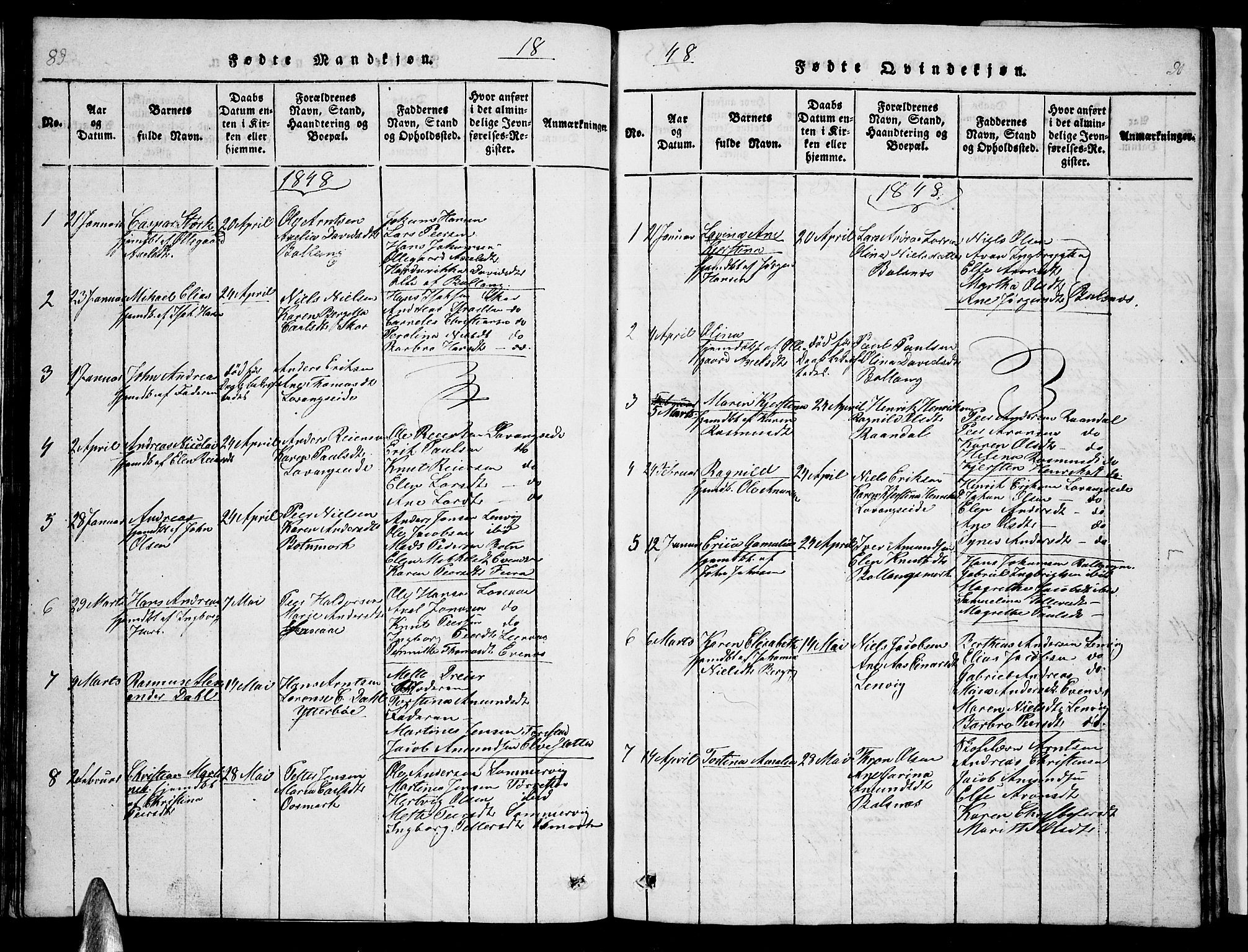 Ministerialprotokoller, klokkerbøker og fødselsregistre - Nordland, AV/SAT-A-1459/863/L0911: Parish register (copy) no. 863C01, 1821-1858, p. 89-90