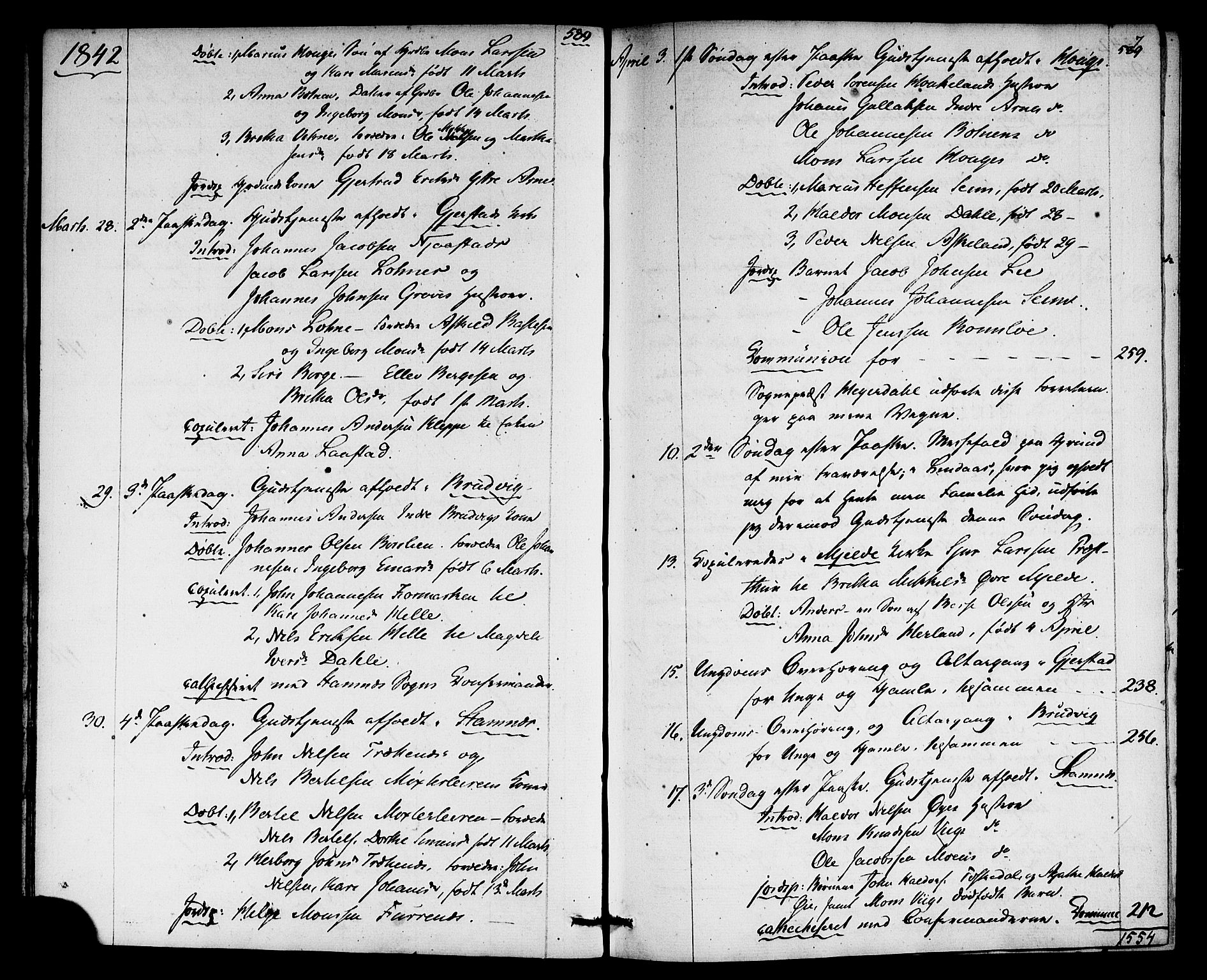 Haus sokneprestembete, SAB/A-75601: Curate's parish register no. A 2, 1841-1850, p. 7