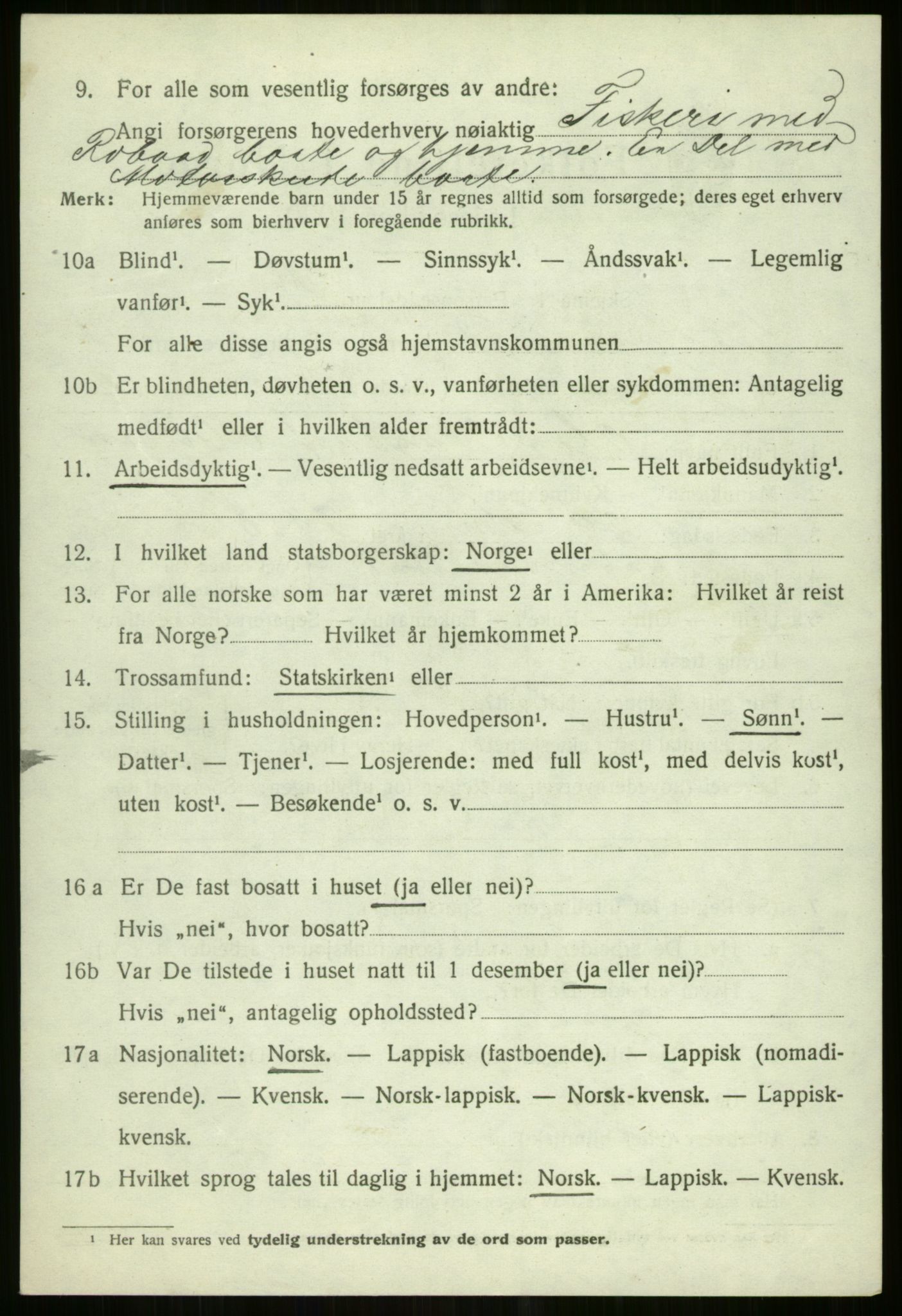 SATØ, 1920 census for Tromsøysund, 1920, p. 11497