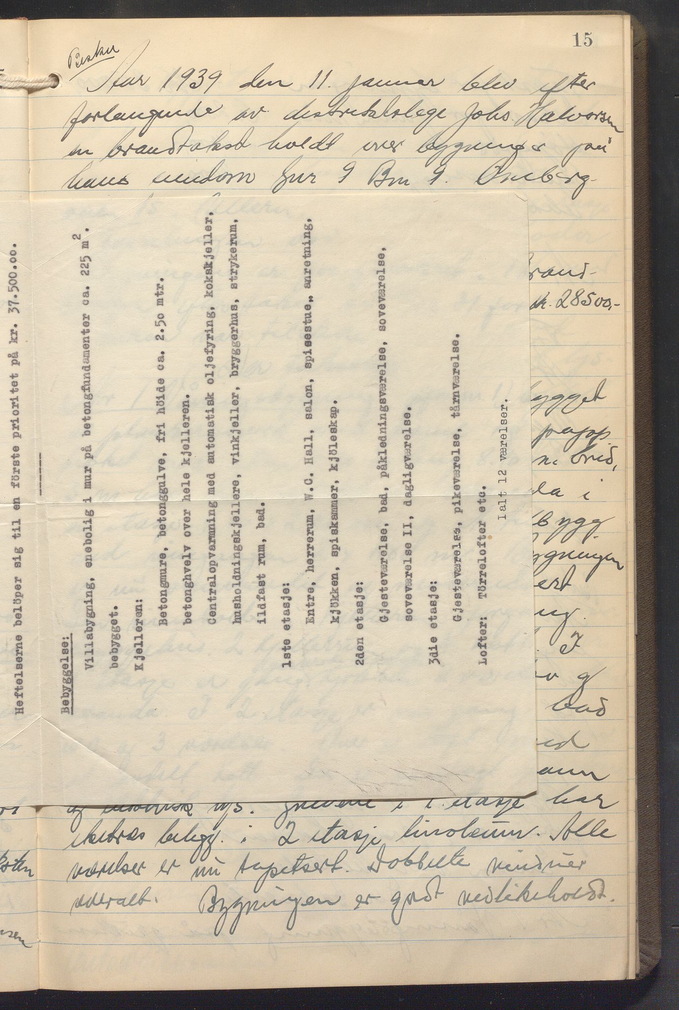 Lensmennene i Aker, OBA/A-10133/F/Fb/L0006: Branntakstprotokoll, 1938-1942, p. 15