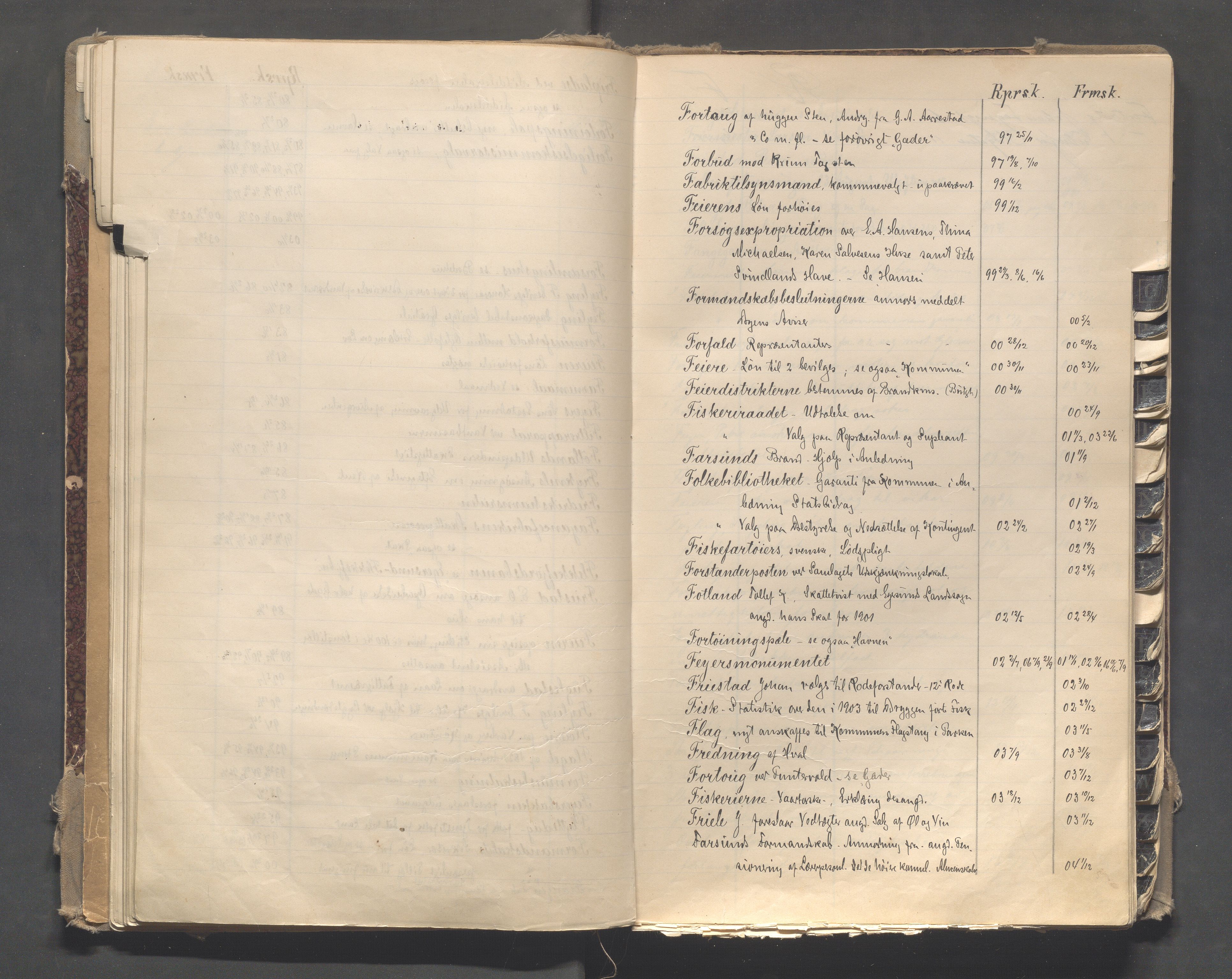 Egersund kommune (Ladested) - Formannskapet, IKAR/K-100502/C/Cb/L0002: Saksregister, 1880-1918, p. 36