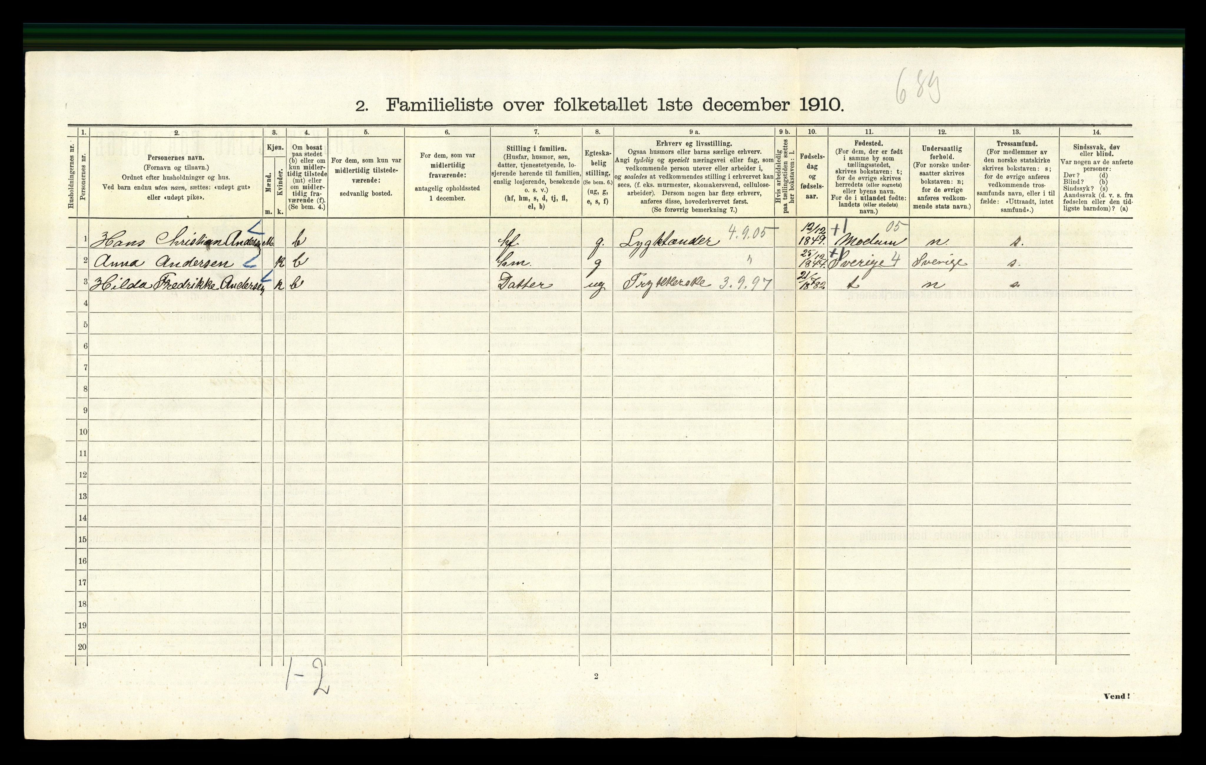 RA, 1910 census for Kristiania, 1910, p. 5414