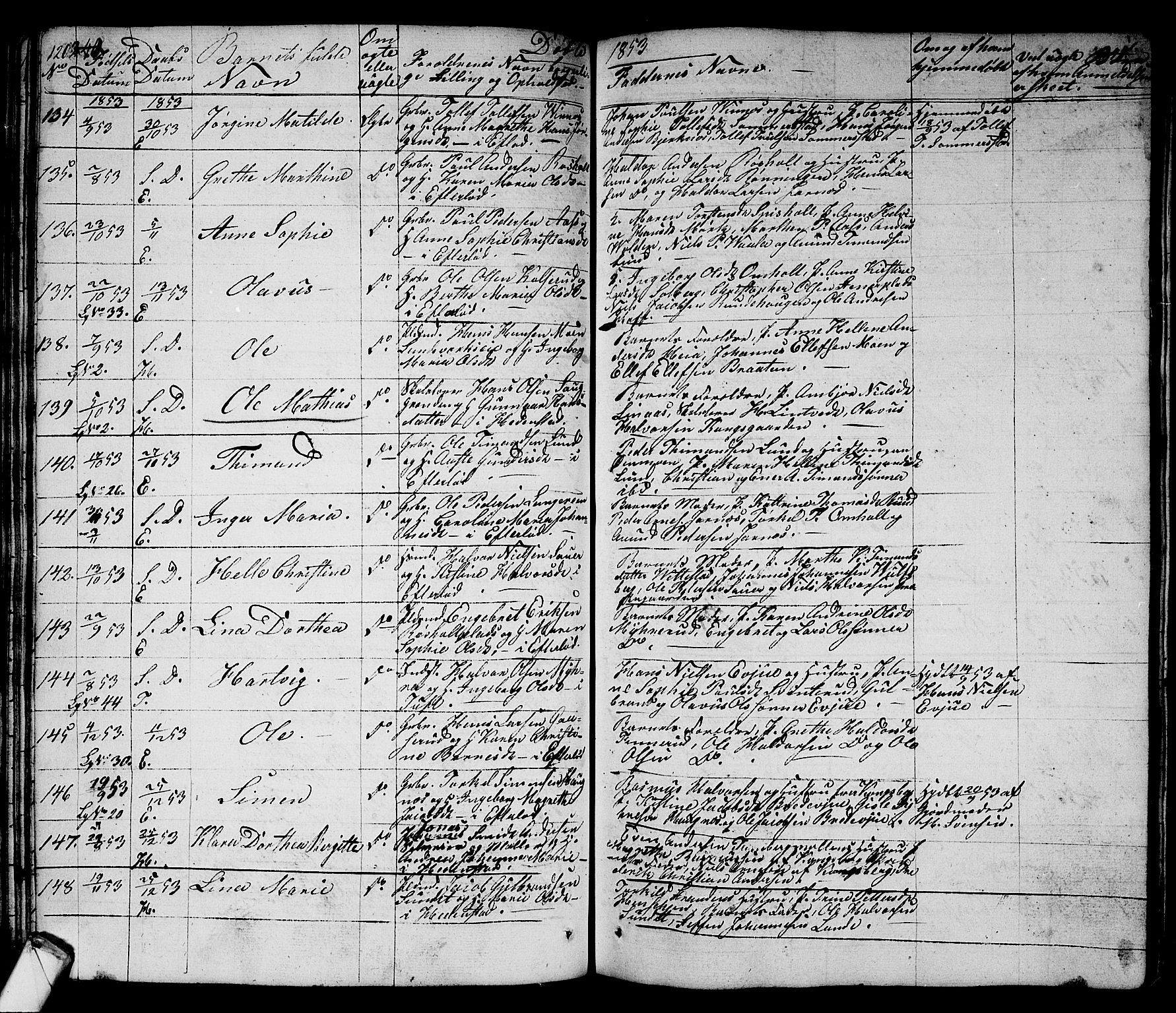 Sandsvær kirkebøker, AV/SAKO-A-244/G/Ga/L0004: Parish register (copy) no. I 4, 1840-1856, p. 120