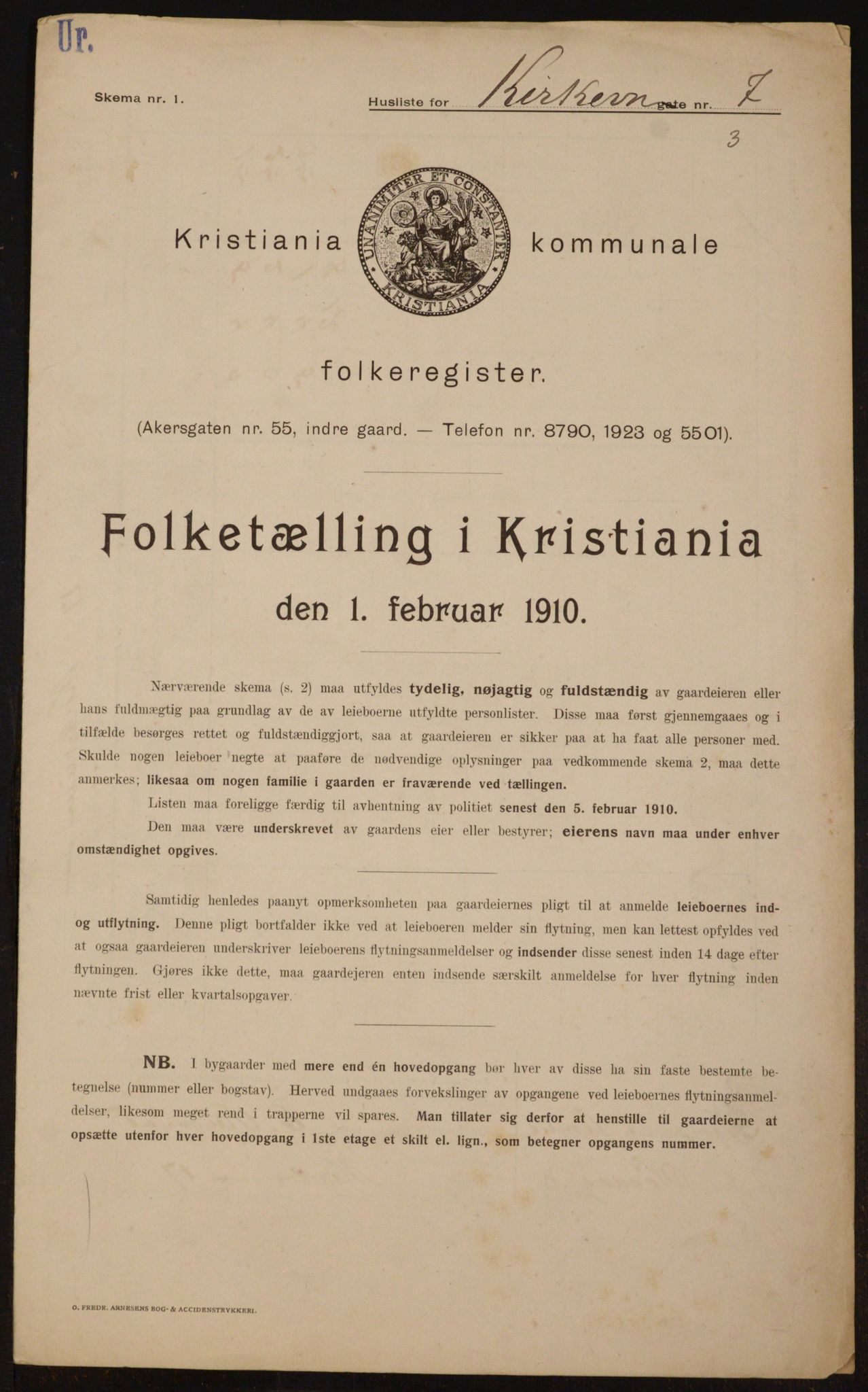 OBA, Municipal Census 1910 for Kristiania, 1910, p. 49277