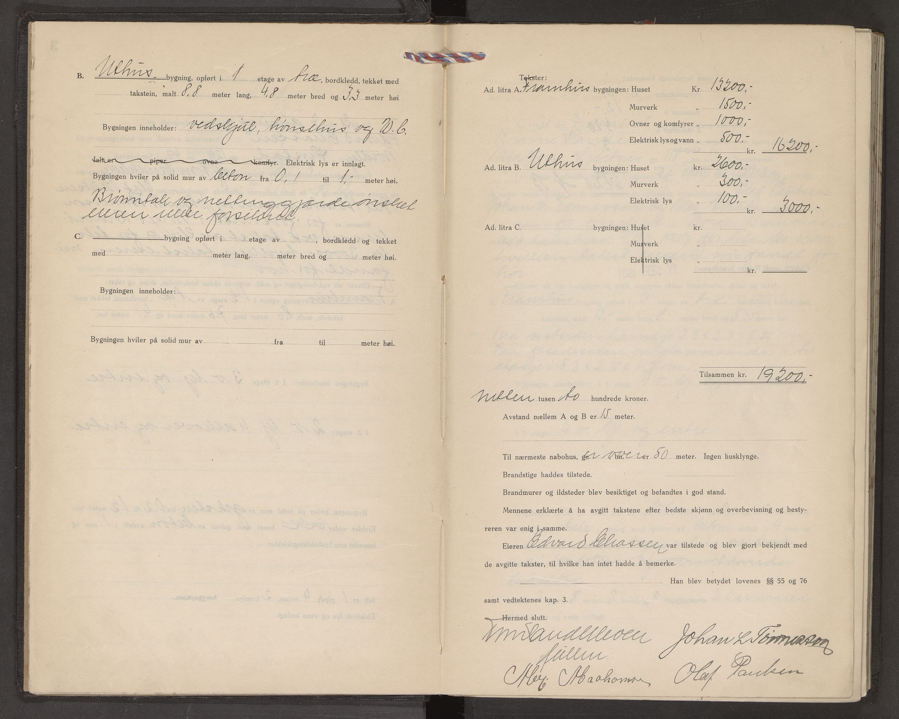 Sandar lensmannskontor, AV/SAKO-A-545/Y/Yc/Yca/L0023: Branntakstprotokoll, 1931