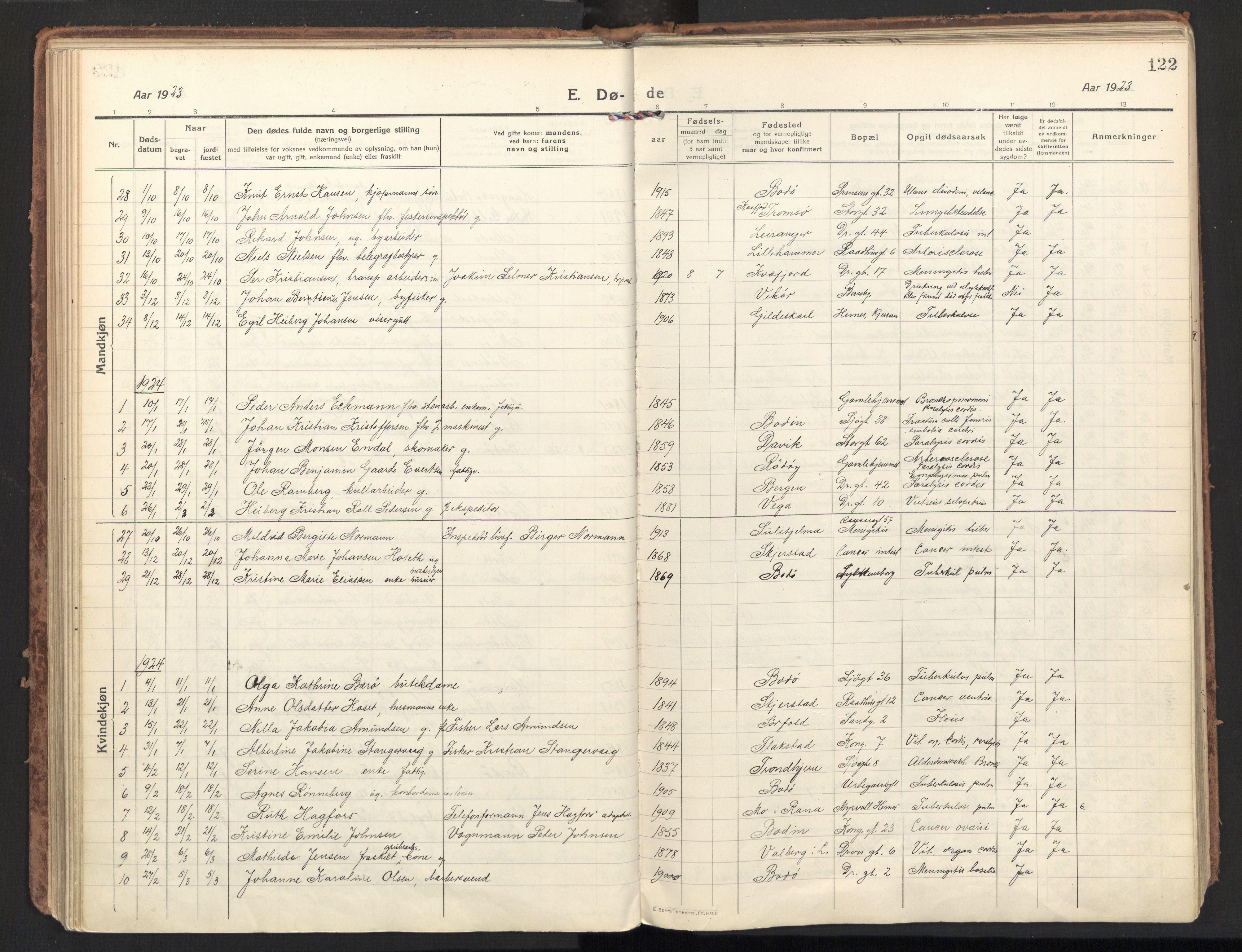 Ministerialprotokoller, klokkerbøker og fødselsregistre - Nordland, SAT/A-1459/801/L0018: Parish register (official) no. 801A18, 1916-1930, p. 122