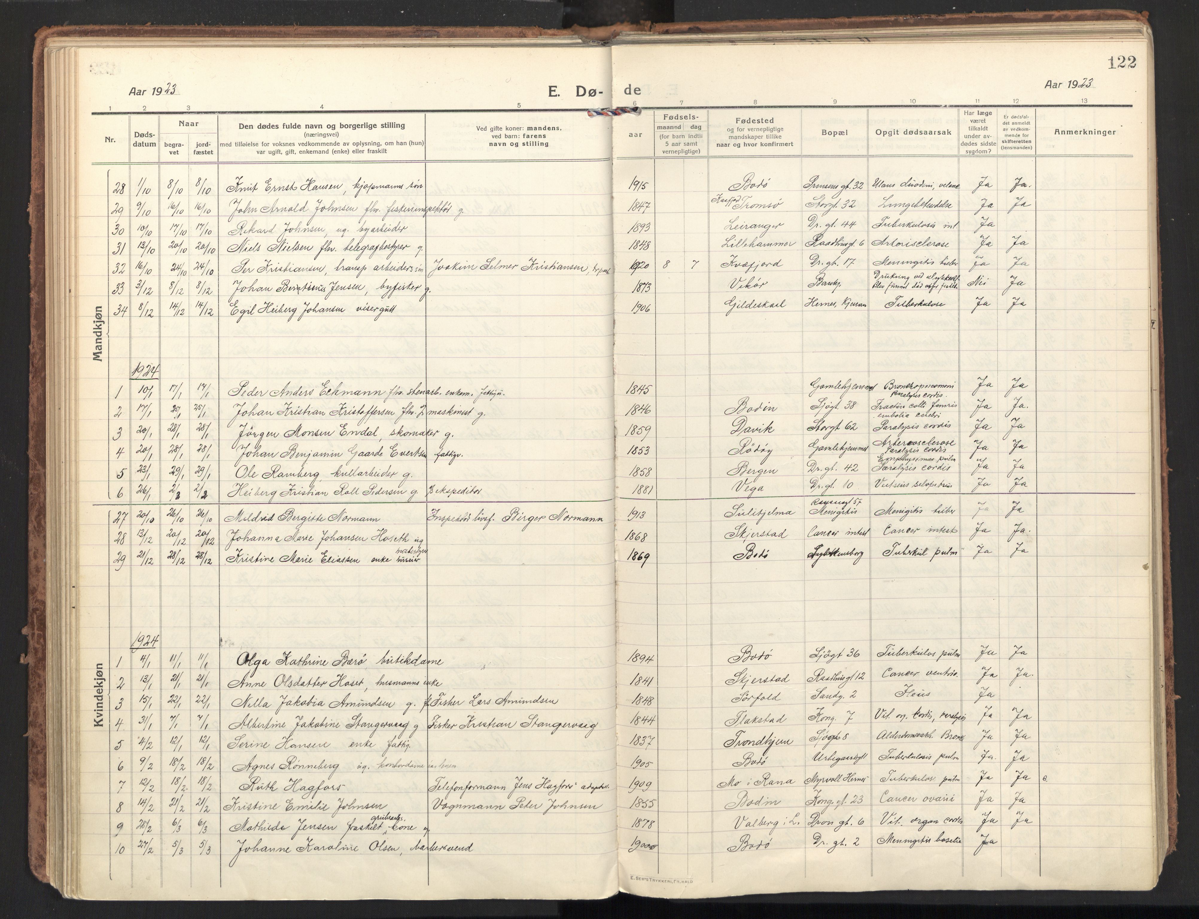 Ministerialprotokoller, klokkerbøker og fødselsregistre - Nordland, AV/SAT-A-1459/801/L0018: Parish register (official) no. 801A18, 1916-1930, p. 122