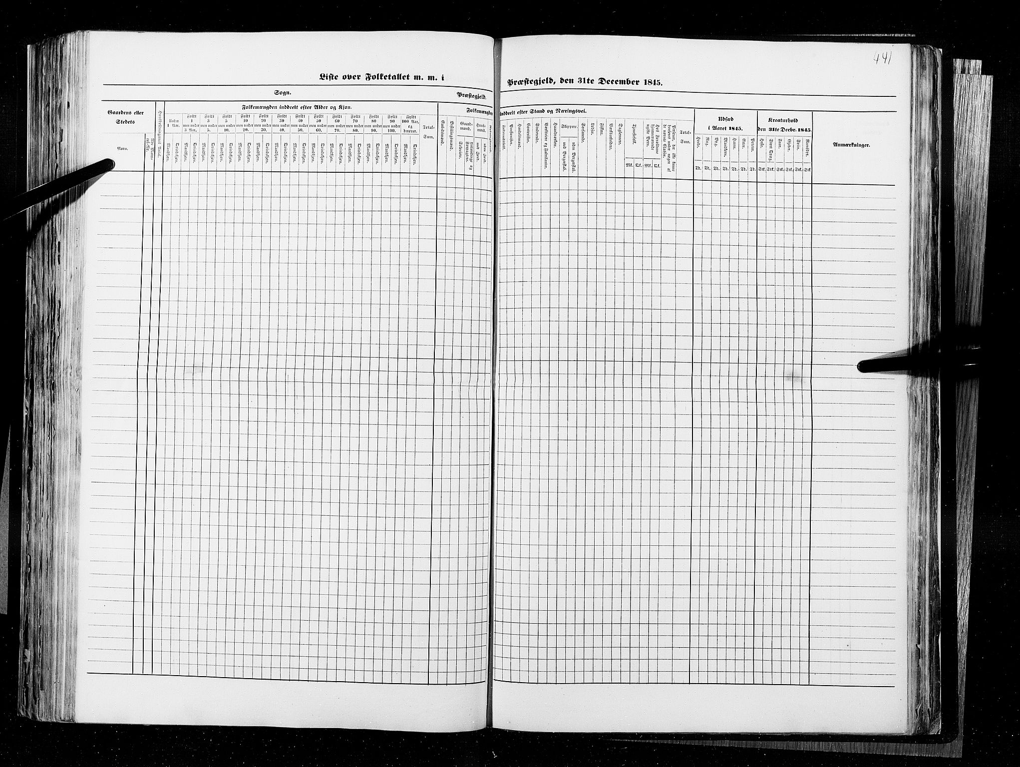 RA, Census 1845, vol. 9B: Nordland amt, 1845, p. 441