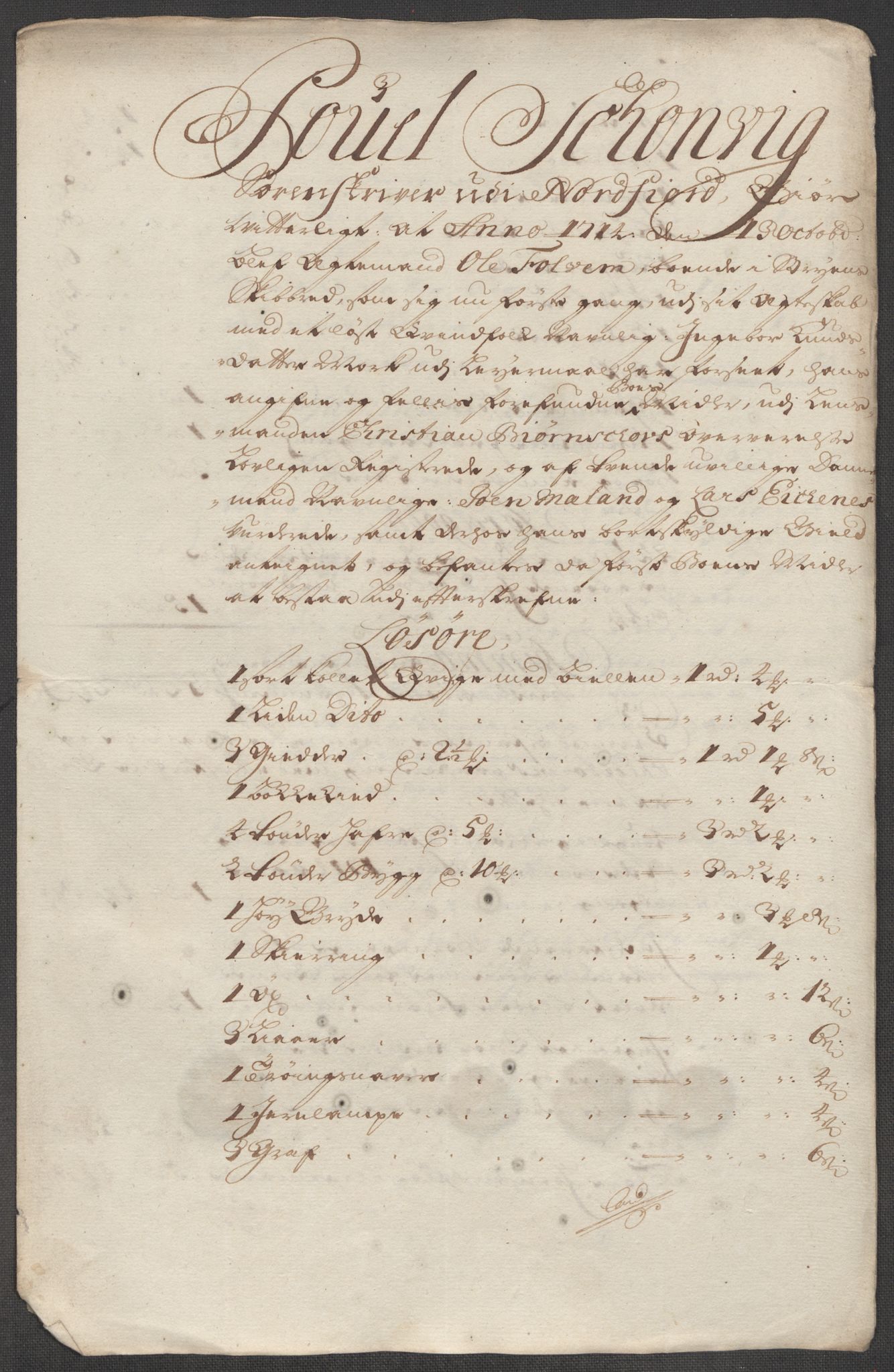 Rentekammeret inntil 1814, Reviderte regnskaper, Fogderegnskap, AV/RA-EA-4092/R53/L3438: Fogderegnskap Sunn- og Nordfjord, 1714, p. 305