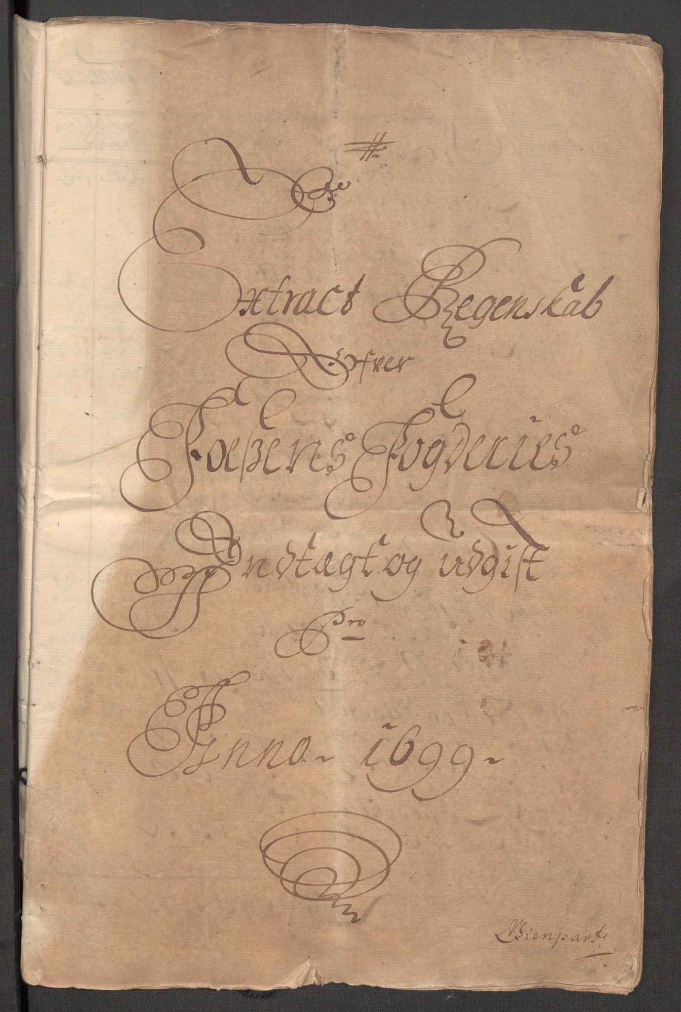 Rentekammeret inntil 1814, Reviderte regnskaper, Fogderegnskap, RA/EA-4092/R57/L3853: Fogderegnskap Fosen, 1698-1699, p. 190