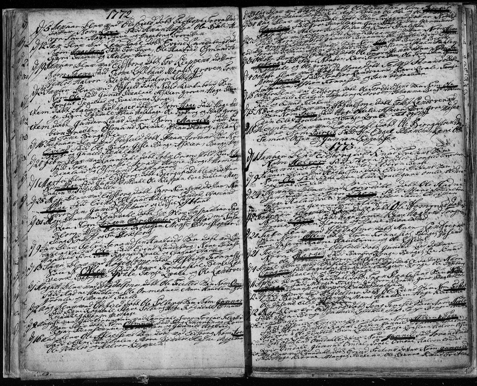 Lårdal kirkebøker, SAKO/A-284/F/Fa/L0003: Parish register (official) no. I 3, 1754-1790, p. 20