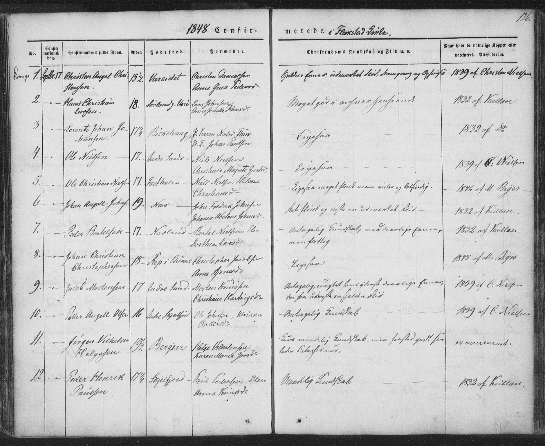 Ministerialprotokoller, klokkerbøker og fødselsregistre - Nordland, SAT/A-1459/885/L1202: Parish register (official) no. 885A03, 1838-1859, p. 126